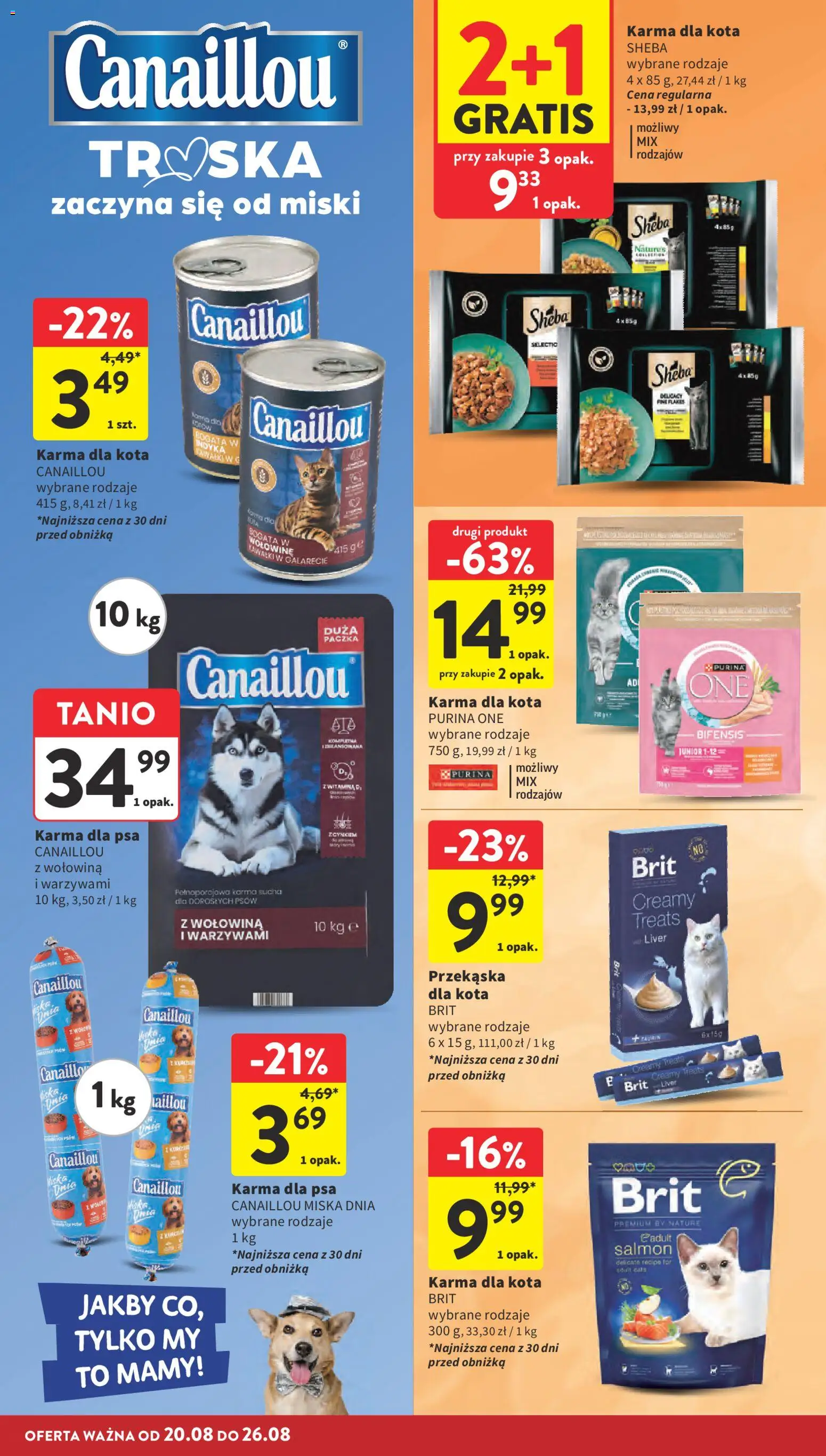 Intermarche gazetka od 20.08.2026 | Strona: 36 | Produkty: Sheba, Karma dla kota Purina, Karma dla kota, Karma