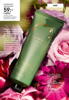 Essense&Co. Garden Symphony Hand Mask, 75ml. Förpackning av minst 40% återvunnen plast. - Förhandsvisning av reklamblad från butik Oriflame aktuell från 22.04.2026 | Sida: 144 | Produkter: Mask, Handmask
