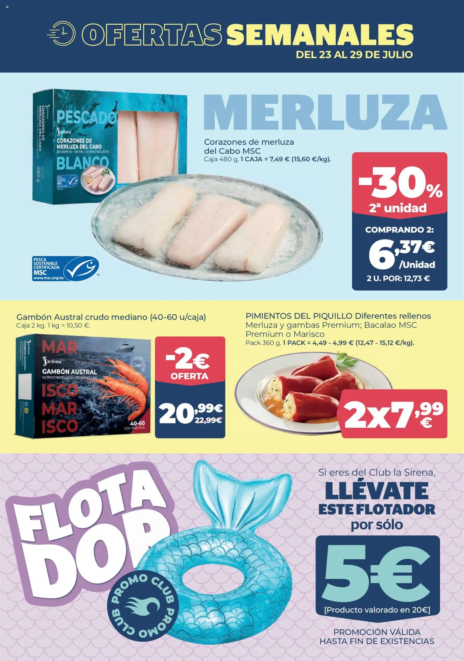 La Sirena folleto │ válido desde el 16/07/2026 | Página: 3 | Productos: Pescado, Pellets résineux, Caja