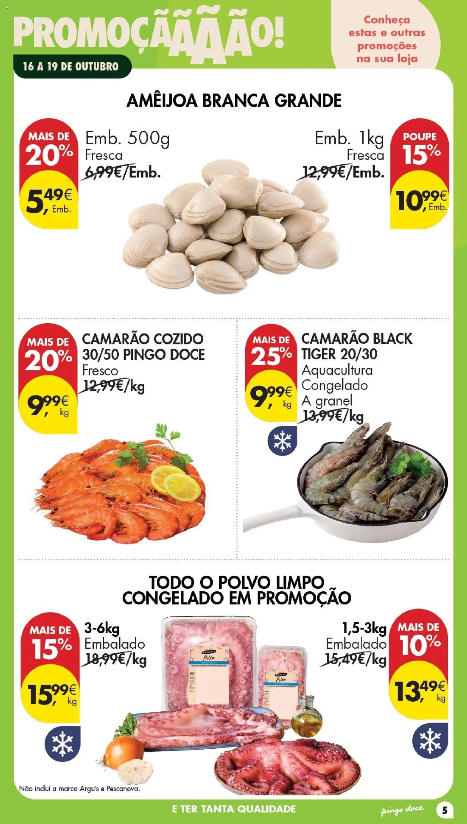 Pingo Doce folheto Poupe Este Fim de Semana │ válido de 16/10/2026 | Página: 5 | Produtos: Polvo, Camarão