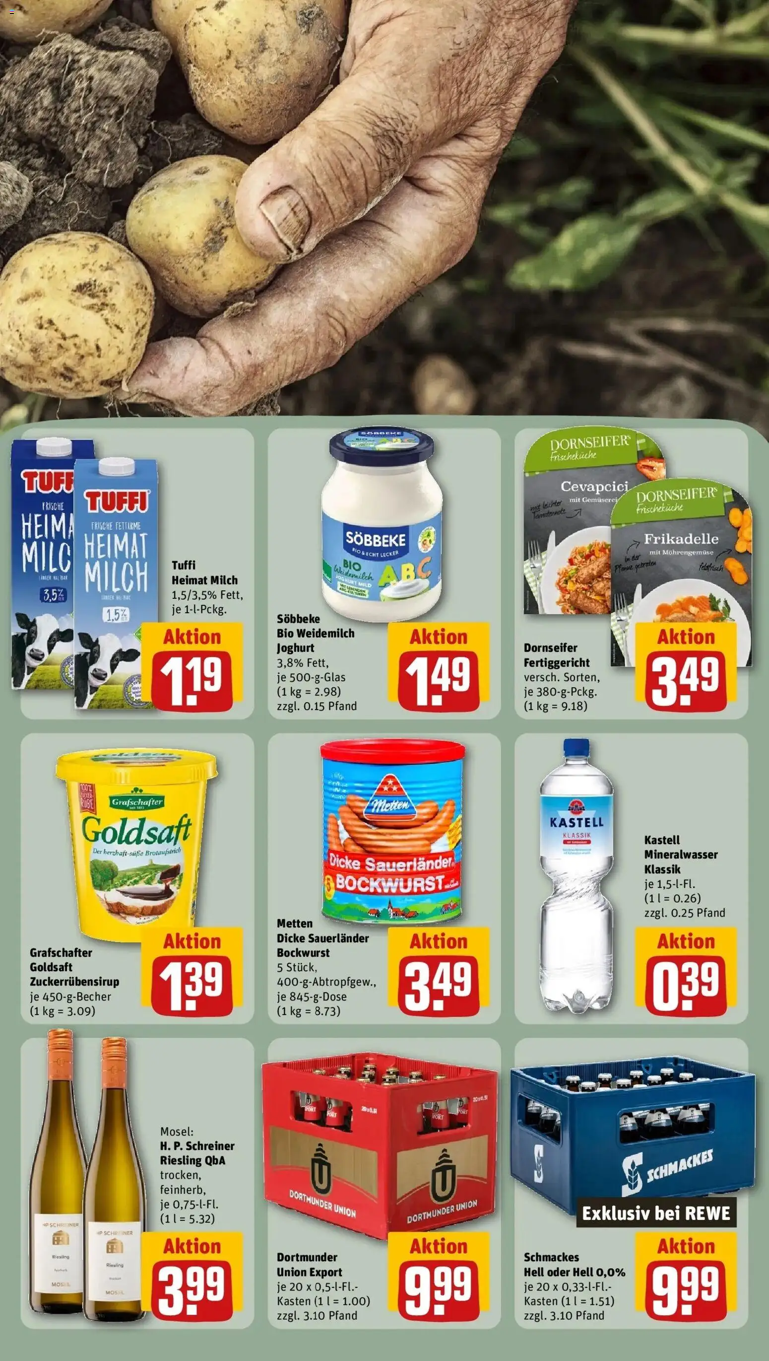 REWE Prospekt ab 28.09.2026 zum Blättern » Angebote | Seite: 29 | Produkte: Bockwurst, Milch, Cevapcici, Mineralwasser