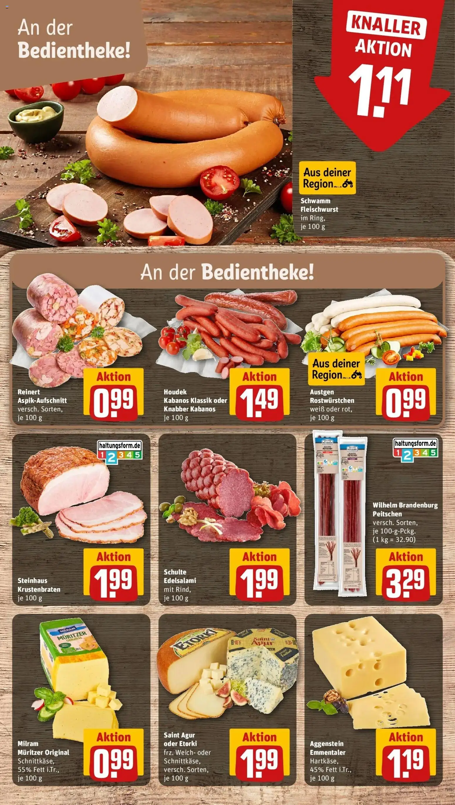 REWE Prospekt ab 17.08.2026 zum Blättern » Angebote | Seite: 14 | Produkte: Krustenbraten, Milram