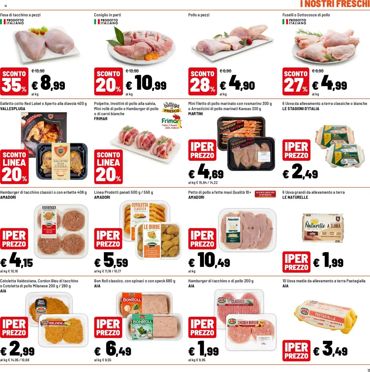 Volantino Iper del 19/08/2026 | Pagina: 11 | Prodotti: Petto di Pollo, Pollo, Coniglio, Terra