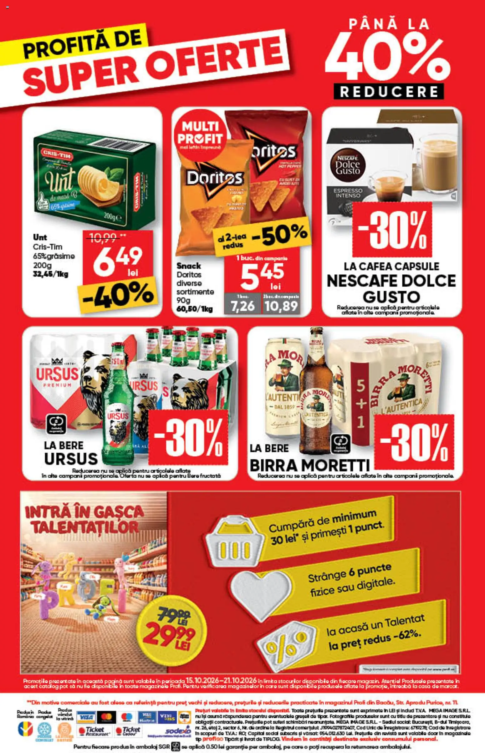 Noul catalog Profi – valabil de la 15.10.2026 | Pagină: 4 | Produse: Aplică, Cafea, Tip, Doritos