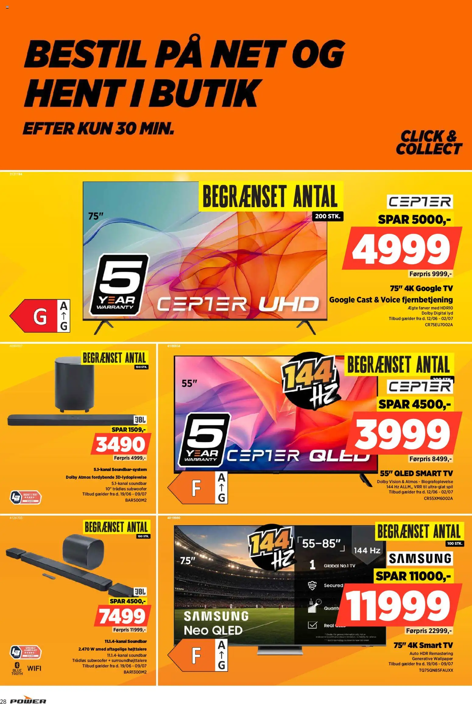 Power tilbudsavis – gyldig fra 26/05/2026 | Side: 28 | Produkter: Soundbar, Smart TV, Is, Lyd