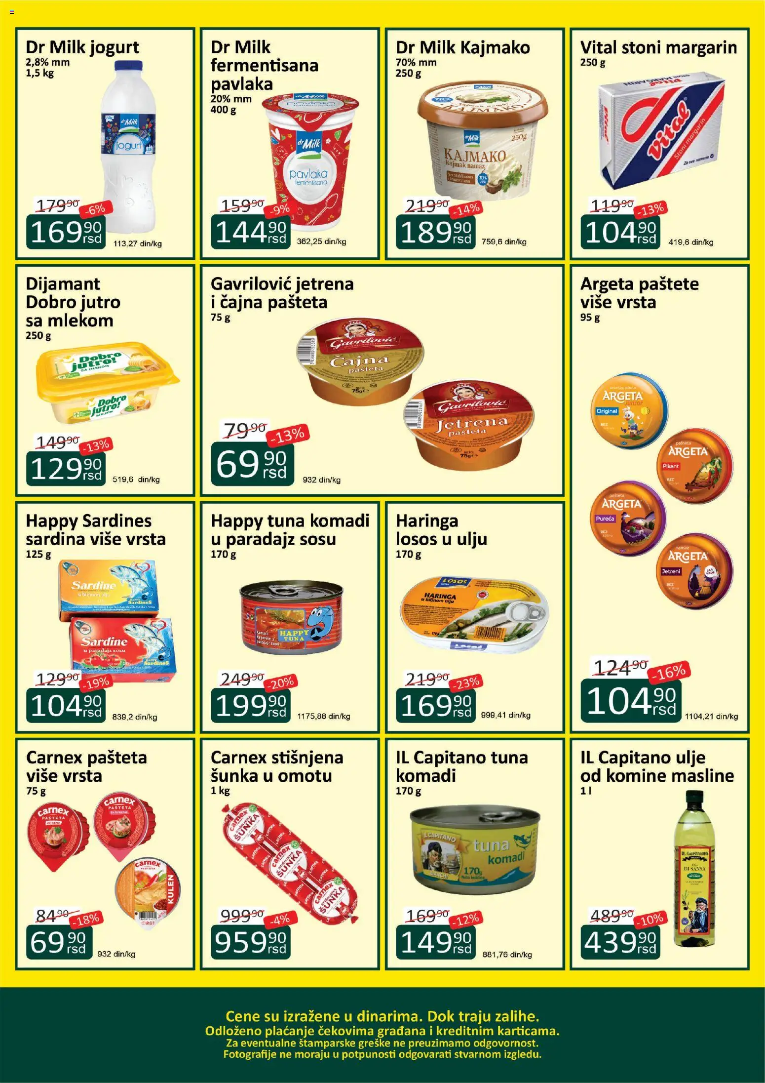 ŽINASA katalog - važi od 01.09.2026 | Strana: 3 | Proizvode: Šunka, Haringa, Paradajz, Pašteta