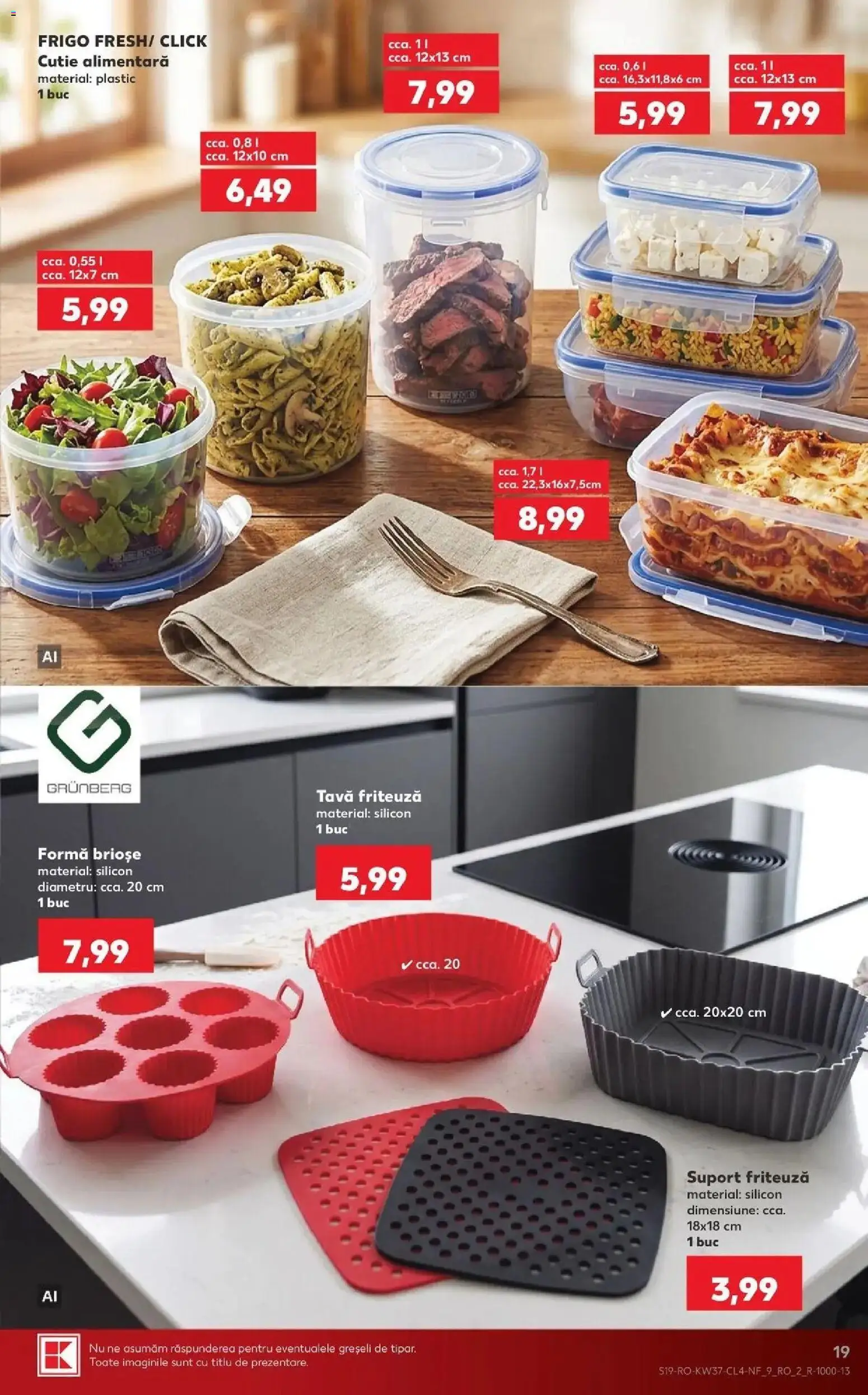 Kaufland Viseu de Sus 09.09.2026 - Revista si Oferta | Pagină: 19 | Produse: Briose, Tava, Cutie, Suport