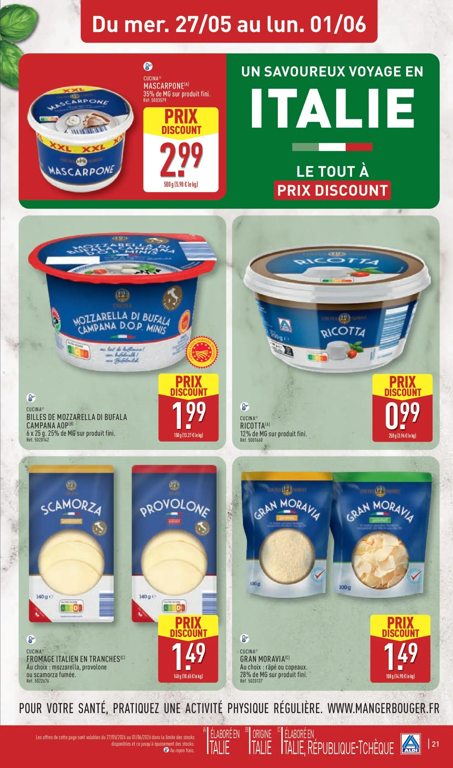 {H1} | Page: 23 | Produits: Mozzarella, Fromage, Mascarpone, Ricotta