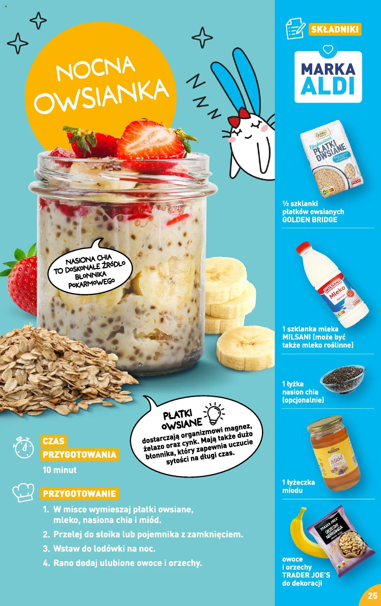Aldi Polsko leták - Przepisy na pyszne śniadanie od 23.02.2026 | Strana: 25 | Produkty: Mléko, Chia