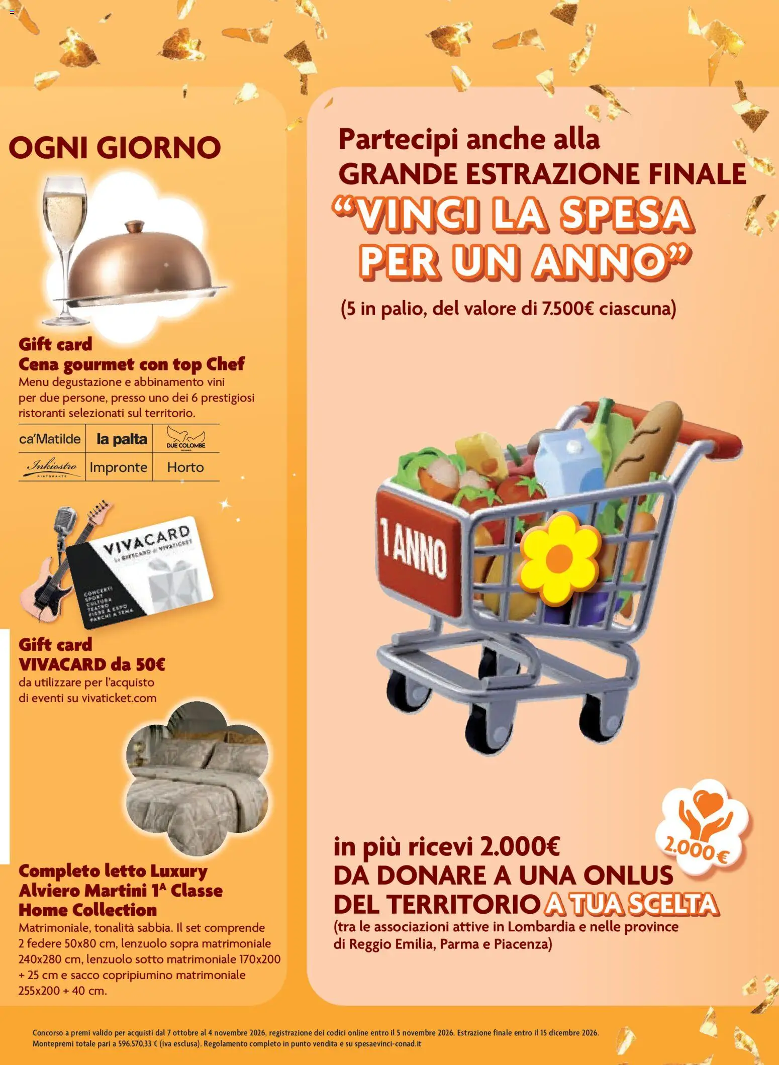 Volantino Conad del 07/10/2026 | Pagina: 5 | Prodotti: Copripiumino, Top, Martini, Letto