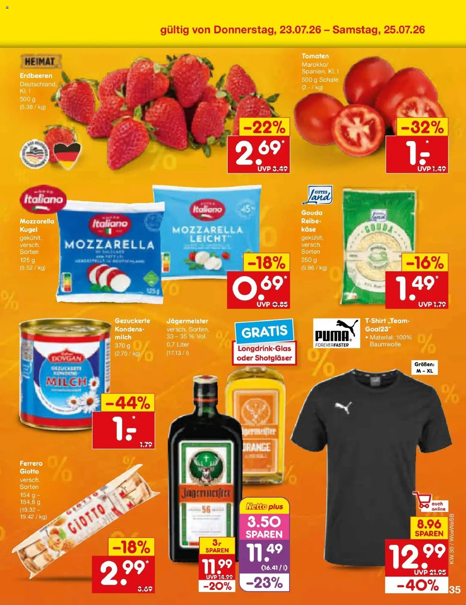 Netto Marken-Discount Prospekt Katzweiler – gültig ab 20.07.2026 | Seite: 59 | Produkte: Käse, Mozzarella, Gouda, Erdbeeren
