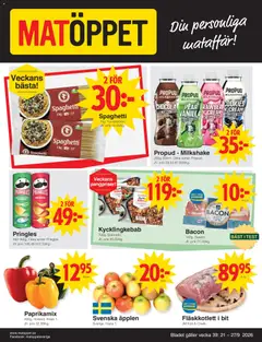 Matöppet erbjudanden - Förhandsvisning av reklamblad från butik Matöppet aktuell från 21/09/2026
