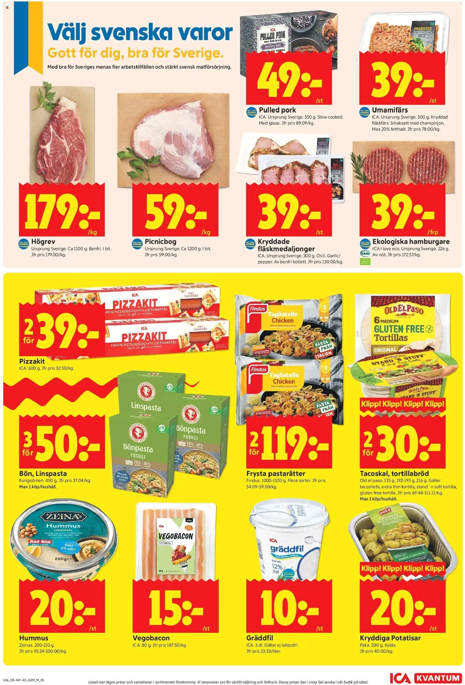 ICA Kvantum reklamblad aktuell från 31/08/2026 | Sida: 5 | Produkter: Tortillabröd, Chili, Gräddfil, Pasta