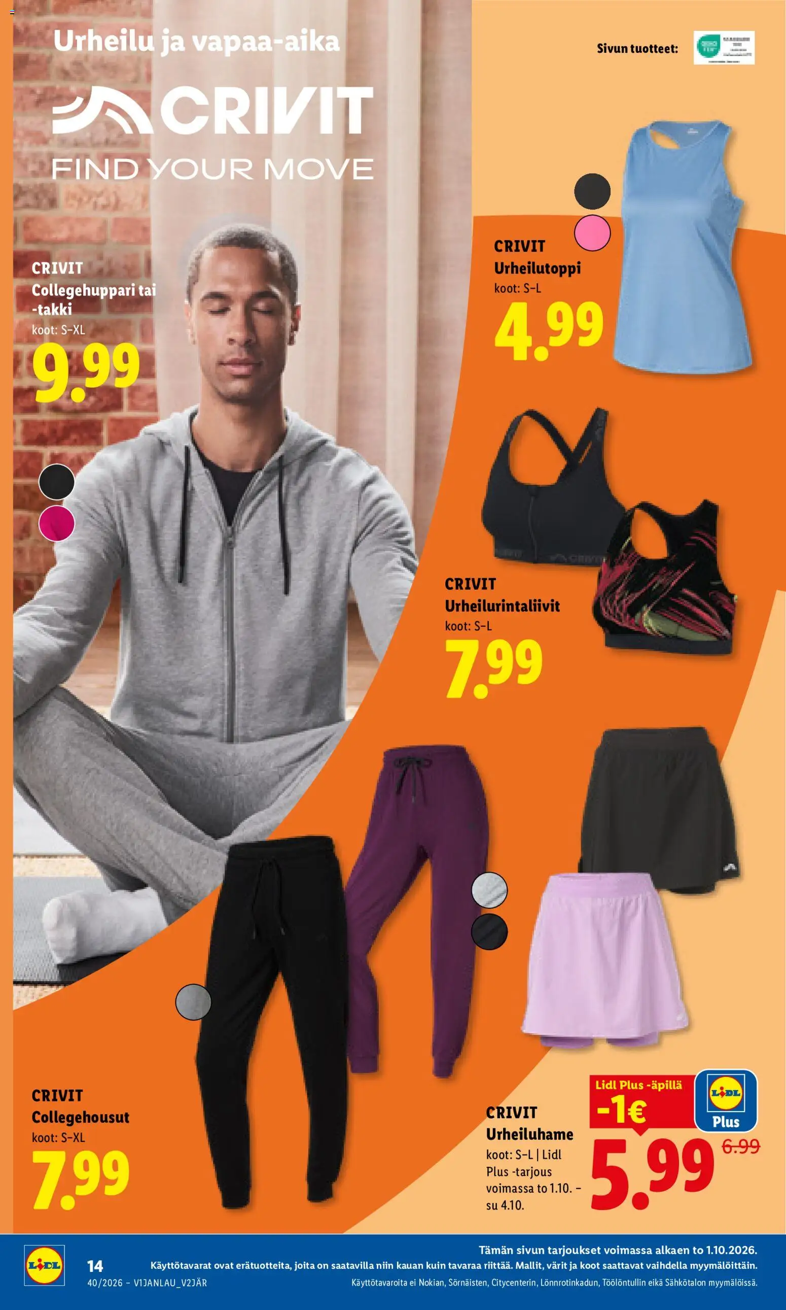 Lidl tarjoukset Vihti – voimassa 01/10/2026 alkaen | Sivu: 18 | Tuotteet: Takki