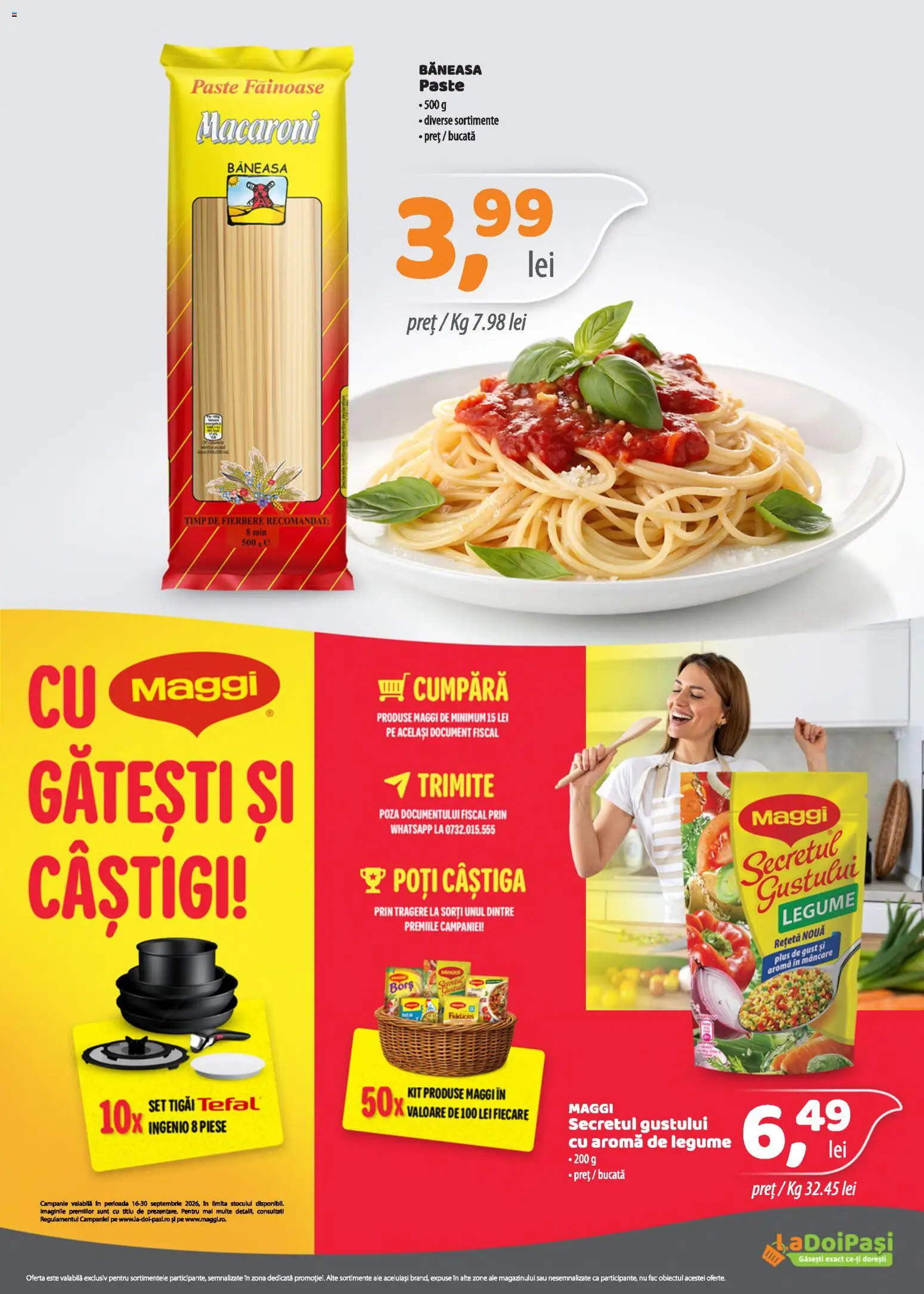 Noul catalog LaDoiPași – valabil de la 16.09.2026 | Pagină: 4 | Produse: Borș, Paste, Legume, Plus