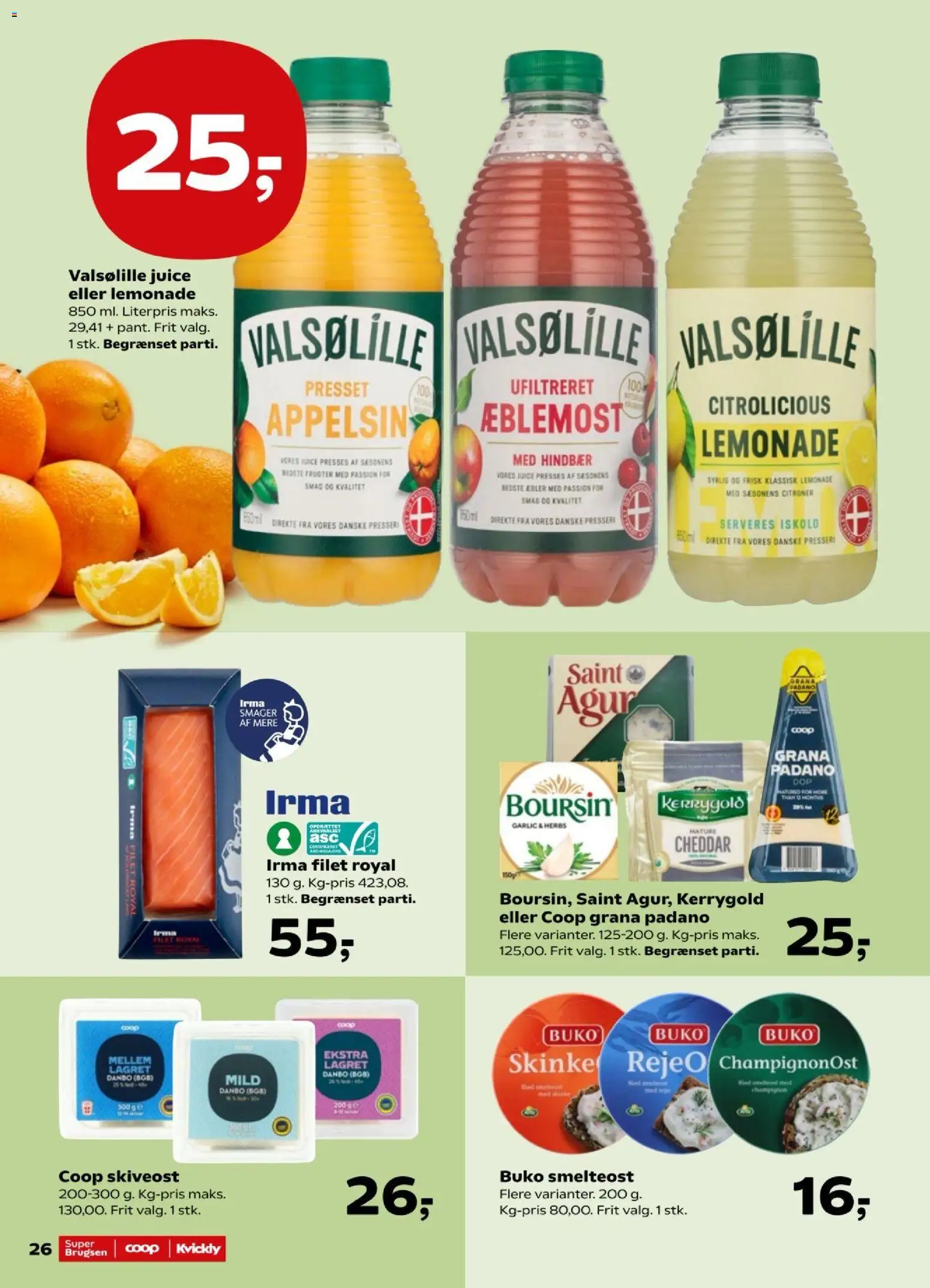 Super Brugsen tilbudsavis – gyldig fra 29.05.2026 | Side: 28 | Produkter: Cheddar, Æbler, Citroner, Hindbær