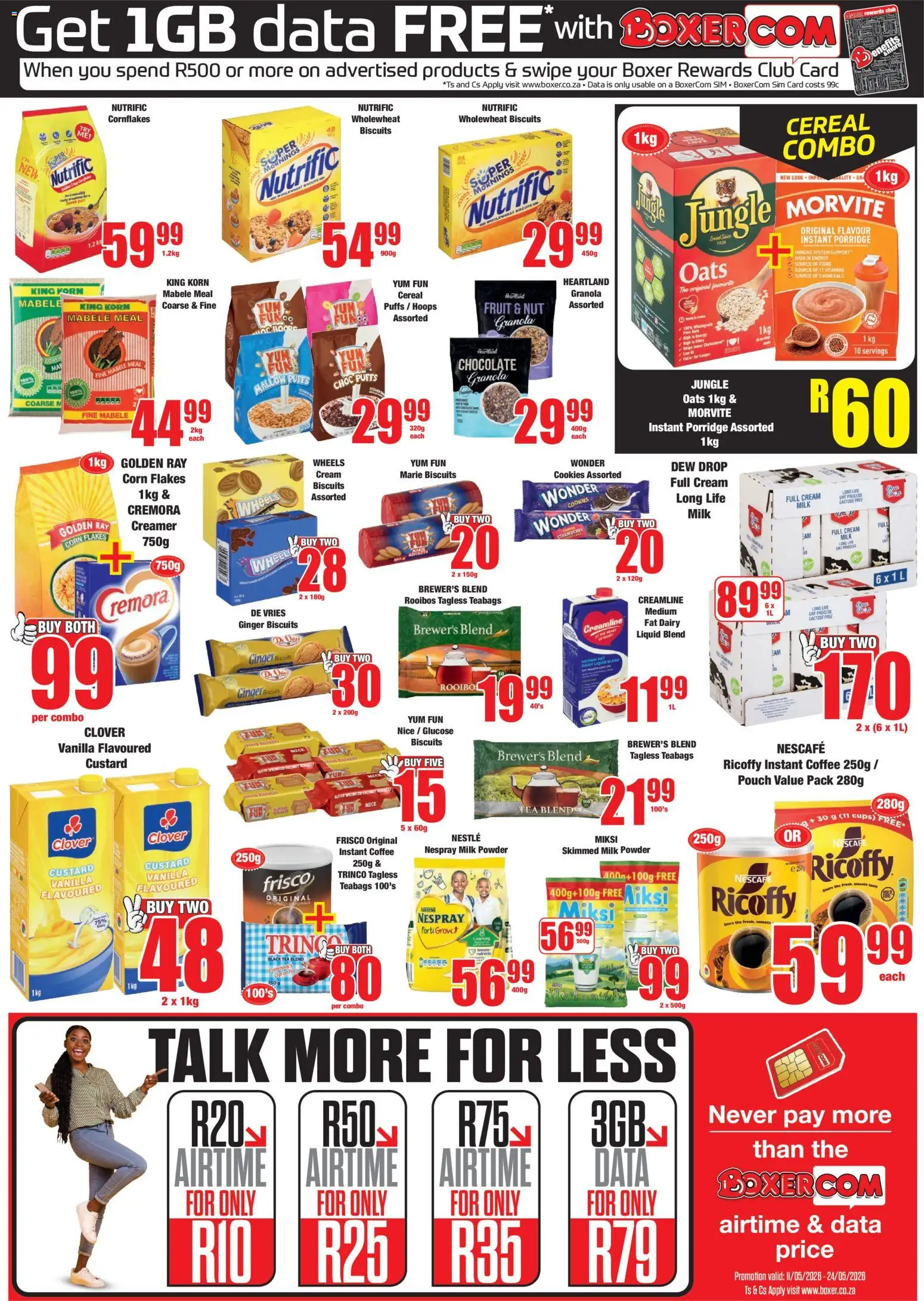 New Boxer catalogue – valid from 11.05.2026 | Page: 5 | Products: Sim, Biscuits, Coffee, Fruit