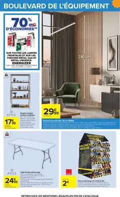 Carrefour - Prévisualisation de Étagère charges lourdes 5 tablettes, Dim : 90 x 40 x 180 cm. Matériau : panneau MDF épaisseur 4mm, structure en acier galvanisé épaisseur 0,6mm largeur 4,85 cm. Poids 12 kg. Set de fixation murale. valide à partir de 08/09/2026 | Page: 88