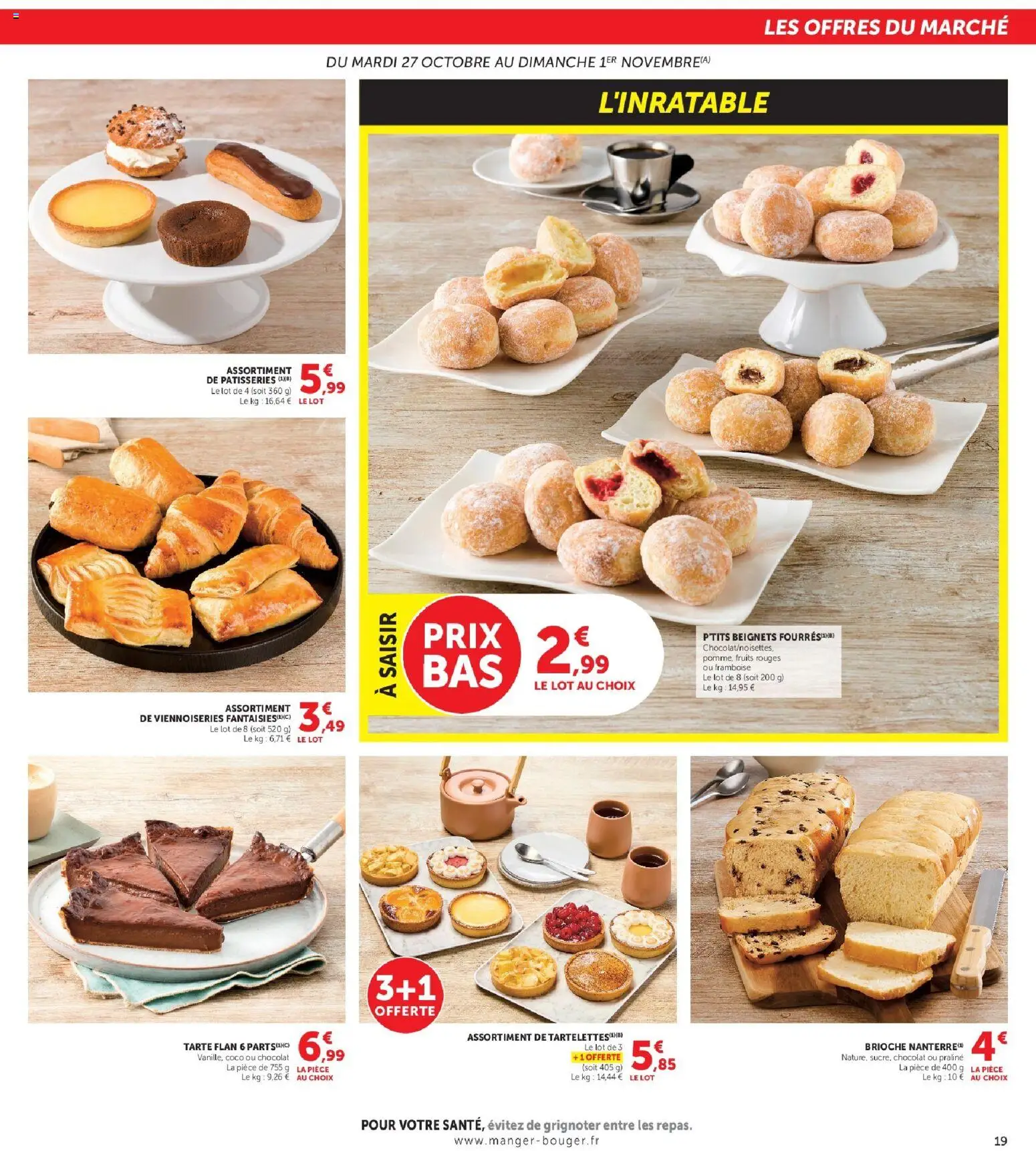 {H1} | Page: 19 | Produits: Tarte, Coco, Brioche, Viennoiseries