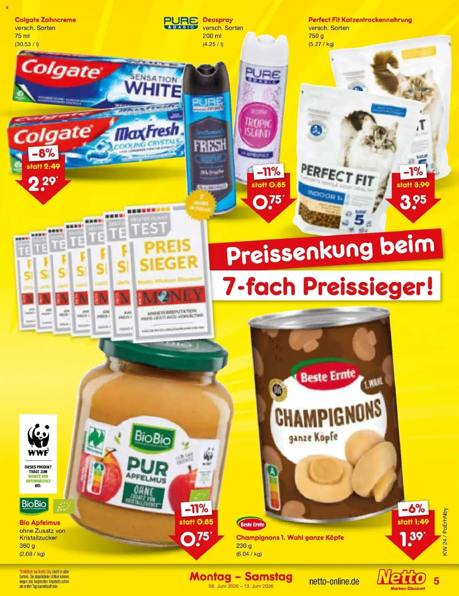 Netto Marken-Discount Prospekt Ergolding – gültig ab 08.06.2026 | Seite: 9 | Produkte: Champignons, Deospray