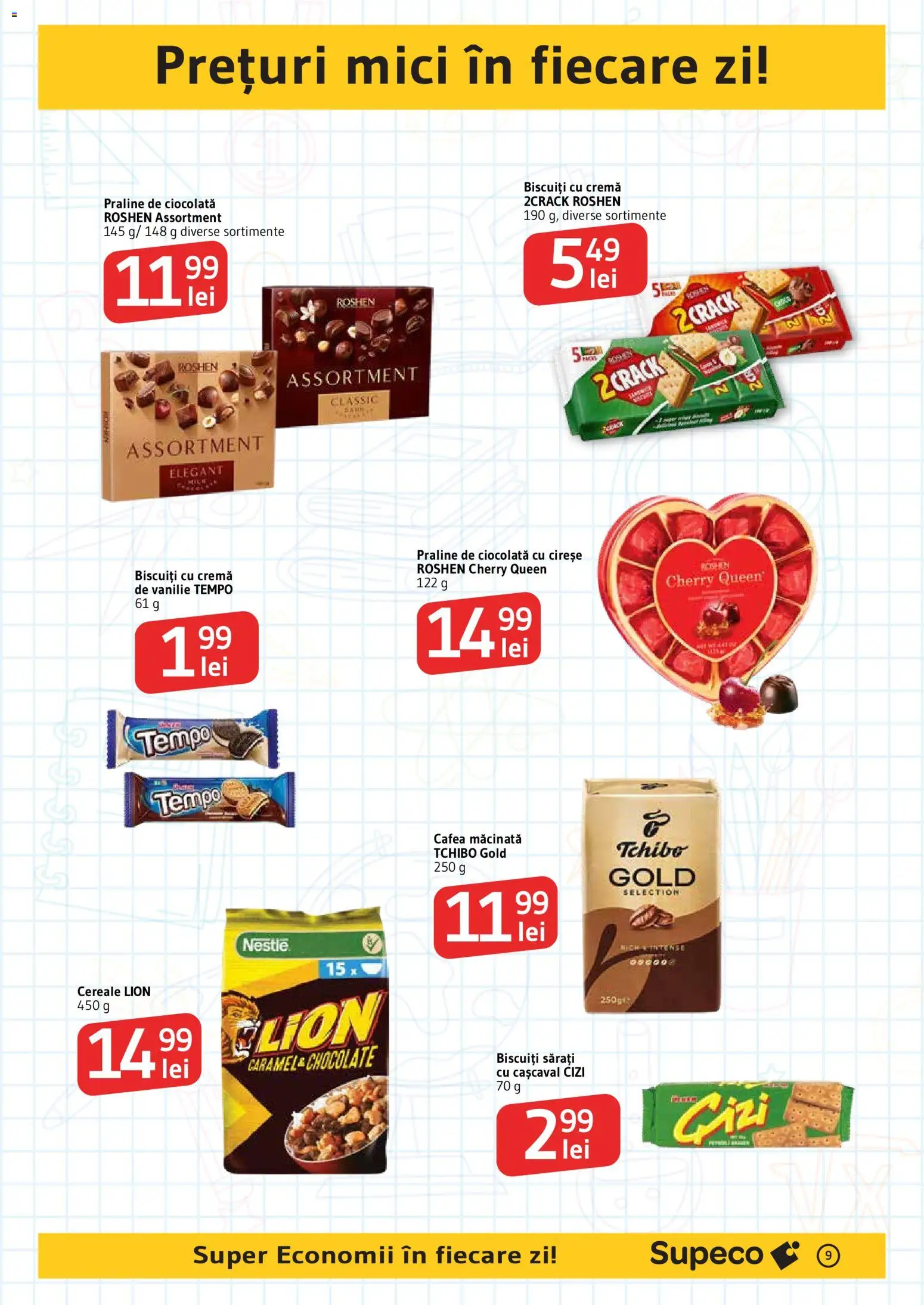 Noul catalog Supeco – valabil de la 20.08.2026 | Pagină: 9 | Produse: Praline, Cremă, Ciocolată, Cireșe