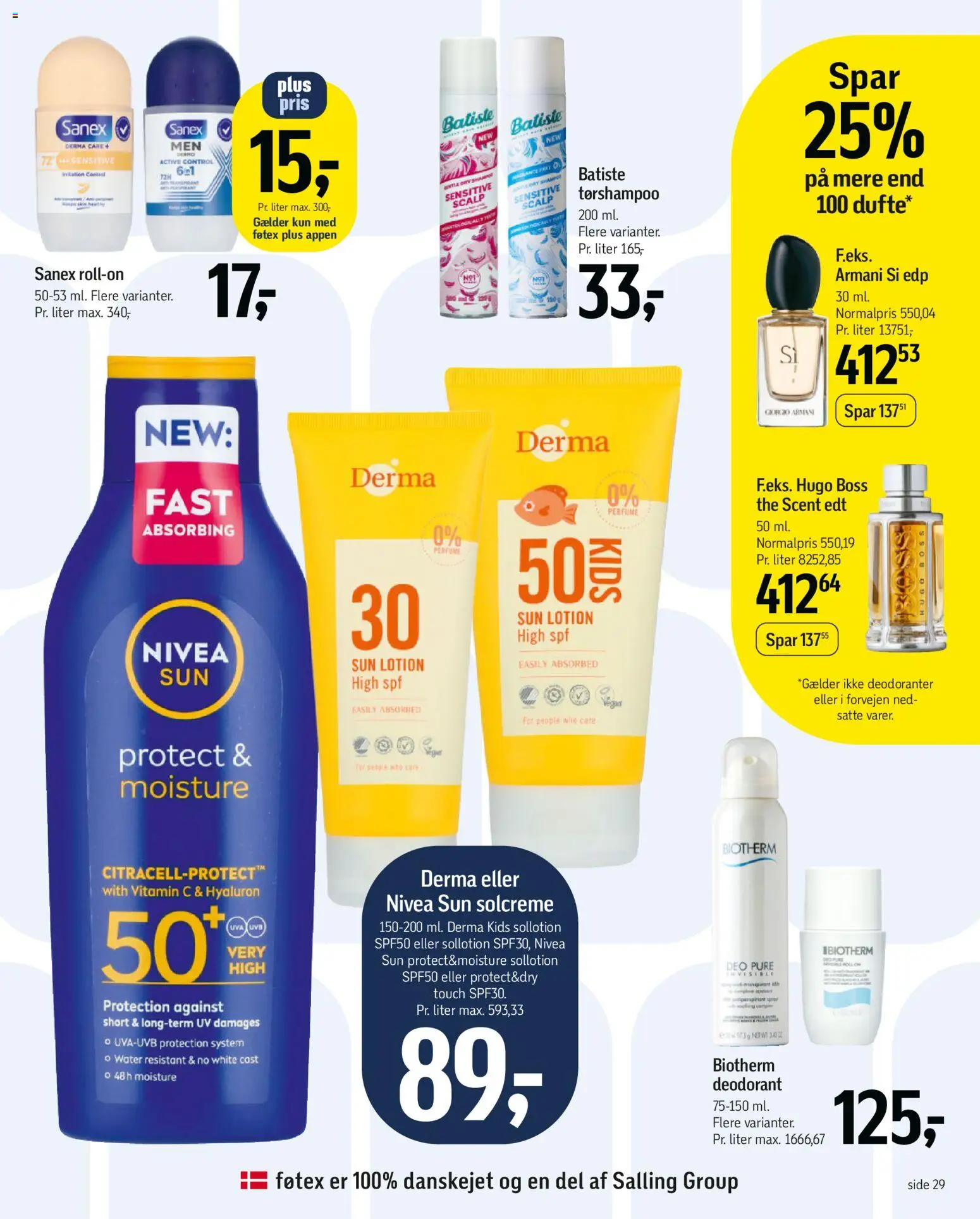 Føtex tilbudsavis – gyldig fra 14/08/2026 | Side: 44 | Produkter: Solcreme, Deodorant