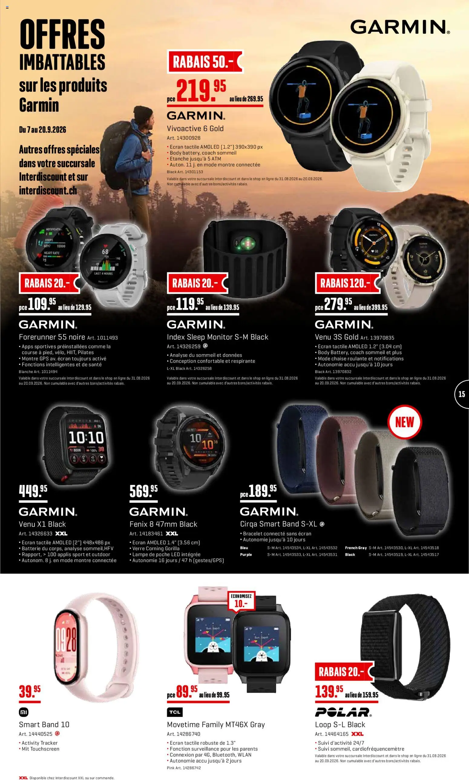 Interdiscount aktionen Offres – gültig ab 07.09.2026 | Seite: 15 | Produkte: Batterie, Lampe, Monitor