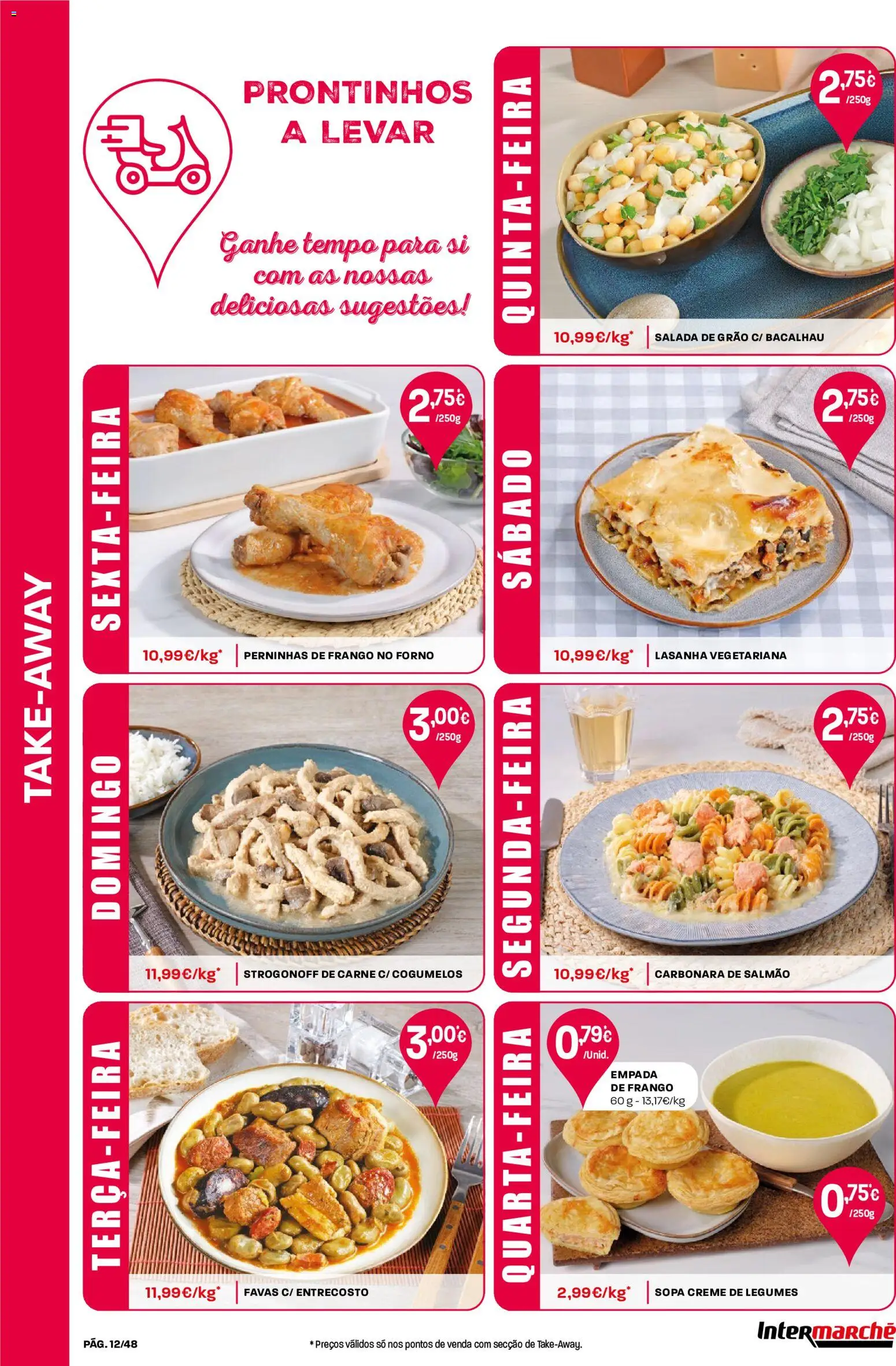 Intermarché folheto │ válido de 07.05.2026 | Página: 12 | Produtos: Bacalhau, Lasanha, Cogumelos, Creme