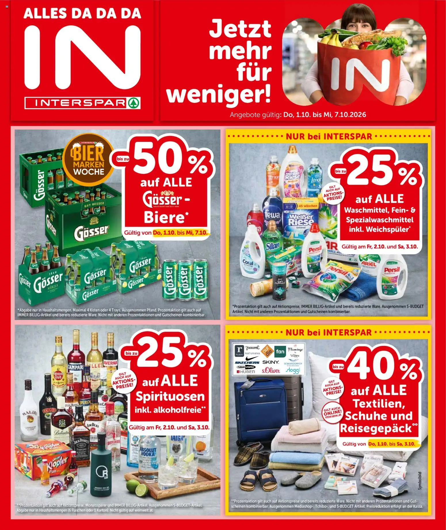 Interspar Broschüre gültig ab 01.10.2026 | Seite: 1 | Produkte: Campari, Bier