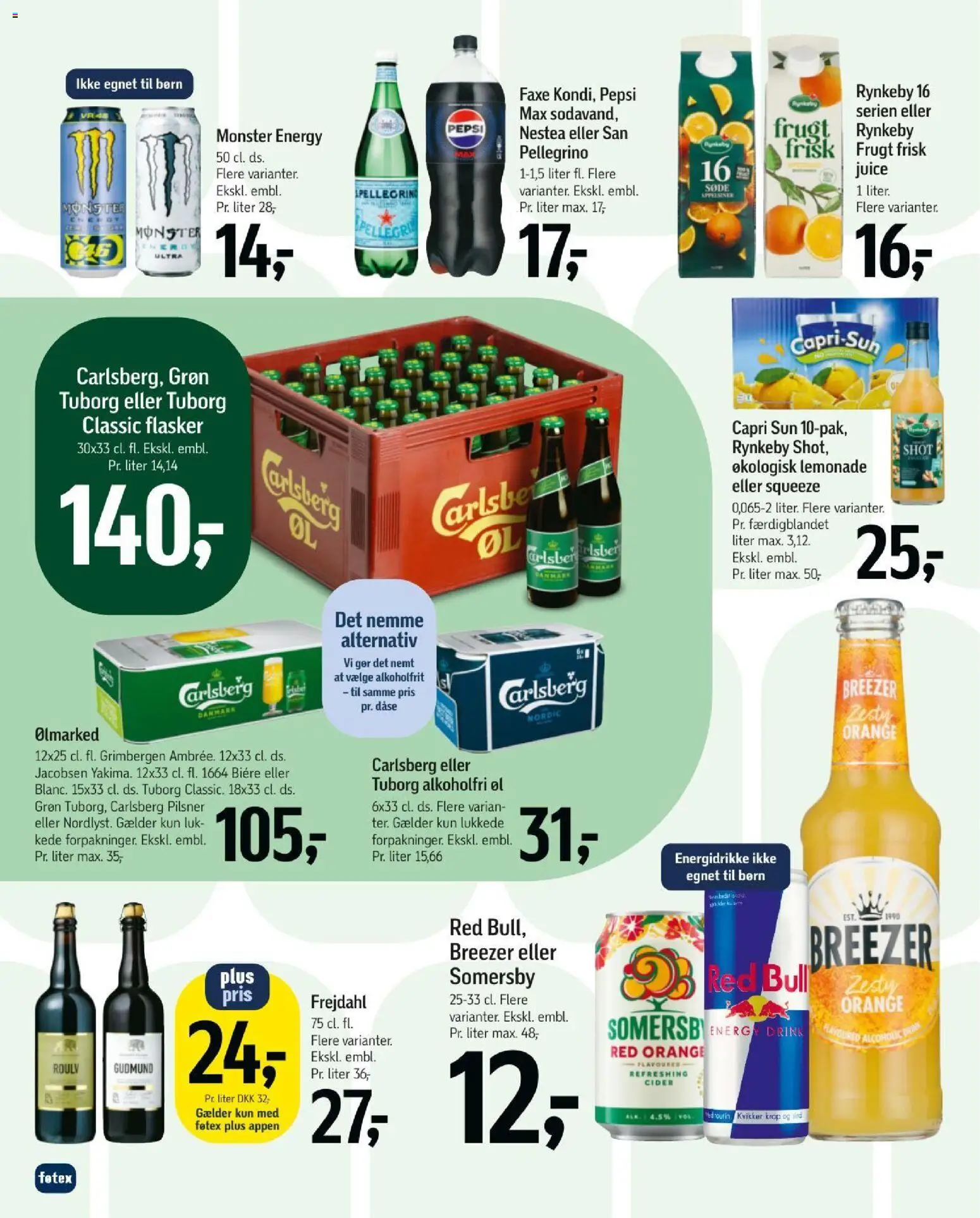 Føtex tilbudsavis – gyldig fra 31/07/2026 | Side: 41 | Produkter: Juice, Øl, Energidrikke, Pepsi