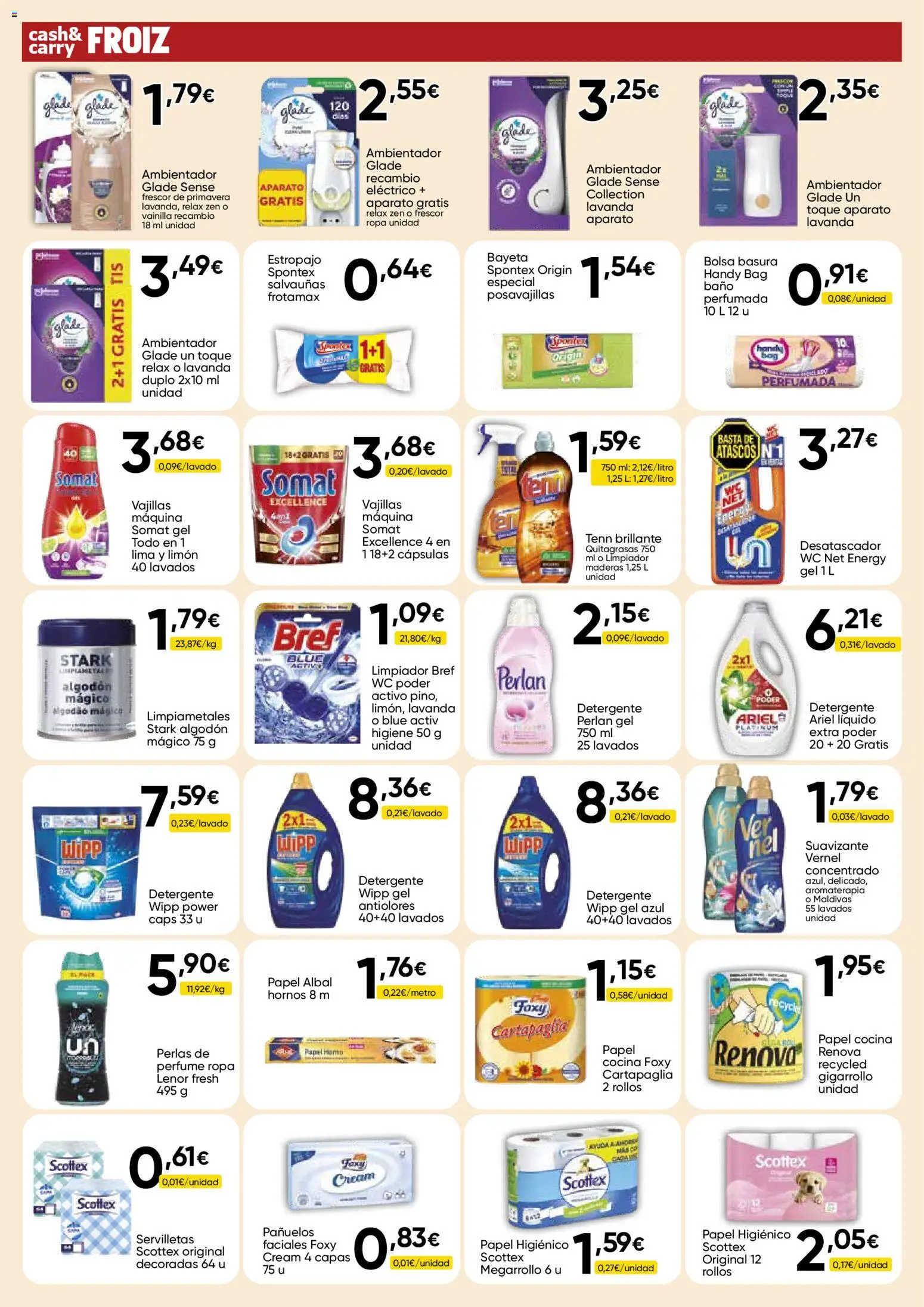Froiz - Folleto Cash │ válido desde el 03.03.2026 | Página: 14 | Productos: Perfume, Detergente, Papel higienico, Suavizante