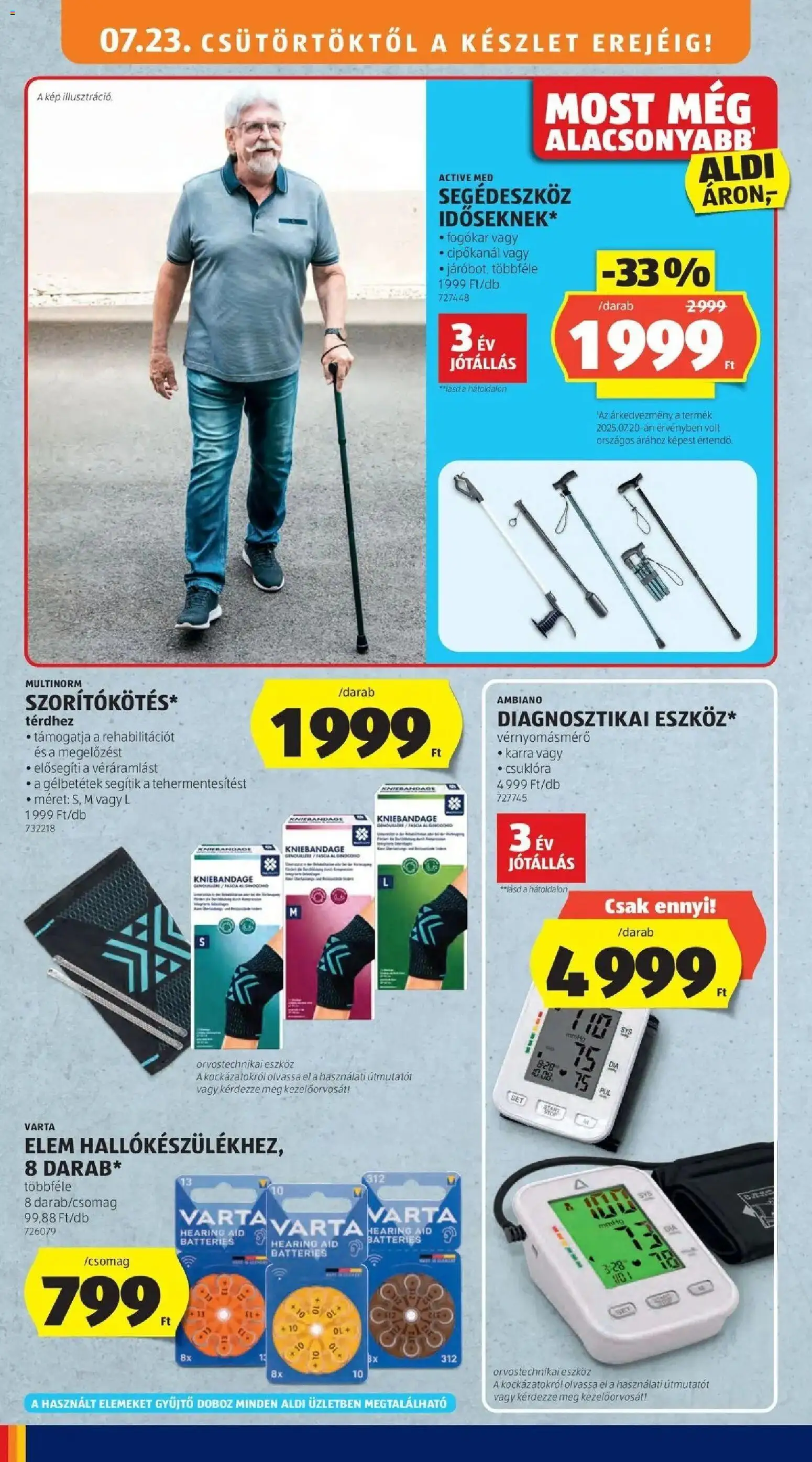 Aldi akciós ujság - amely érvényes a következő dátumtól: 2026.07.18. | Oldal: 38 | Termékek: Vérnyomásmérő, Monitor, Doboz