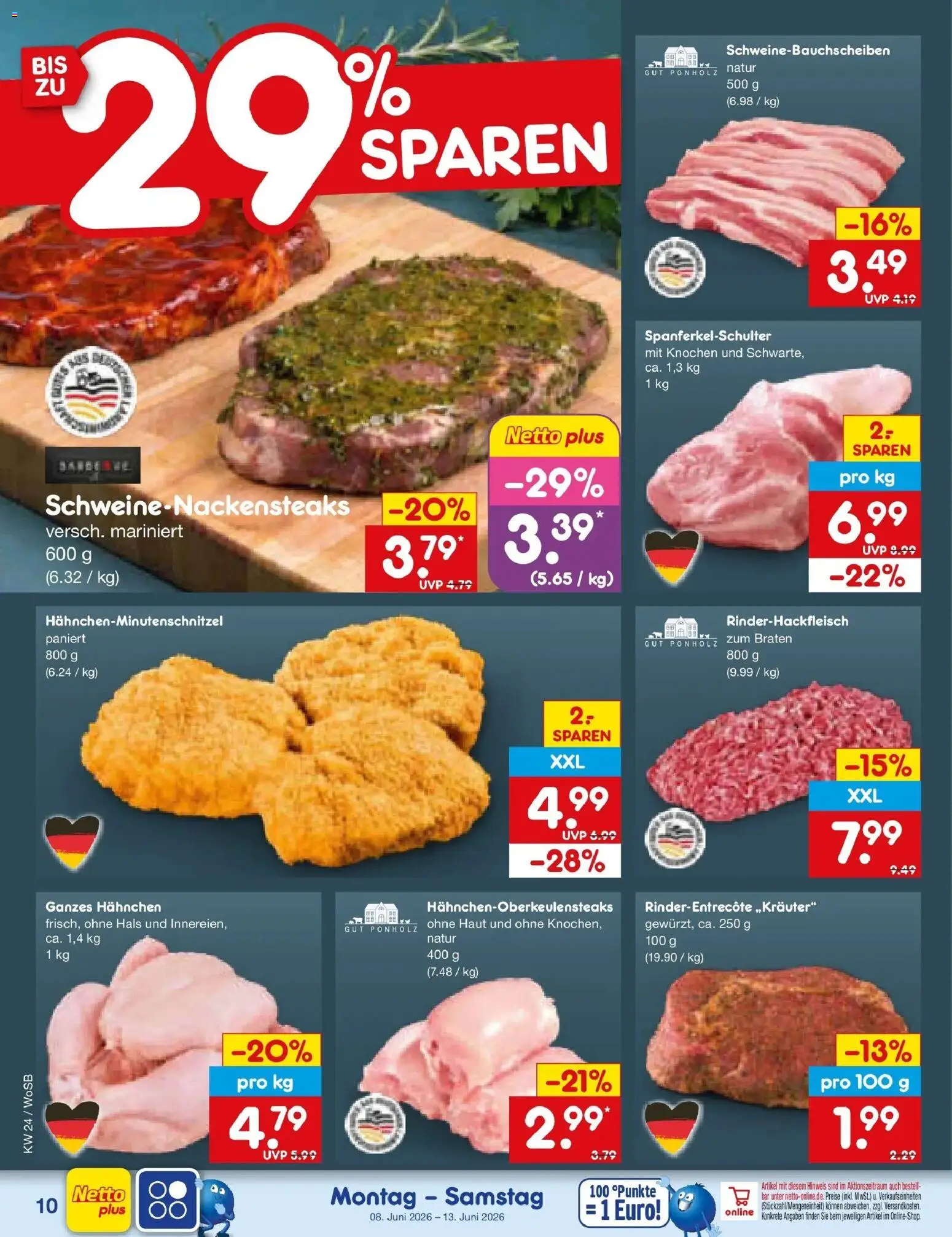 Netto Marken-Discount Prospekt Mannheim – gültig ab 08.06.2026 | Seite: 16 | Produkte: Hahnchen