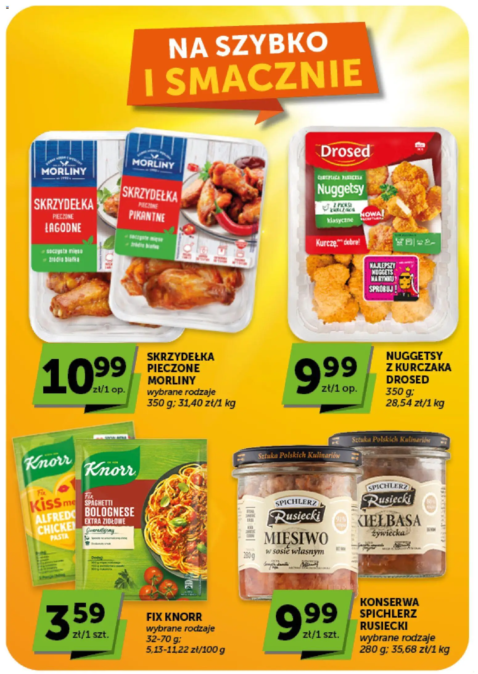 Groszek gazetka od 13.08.2026 | Strona: 30 | Produkty: Kiełbasa, Skrzydełka, Pasta, Nuggetsy