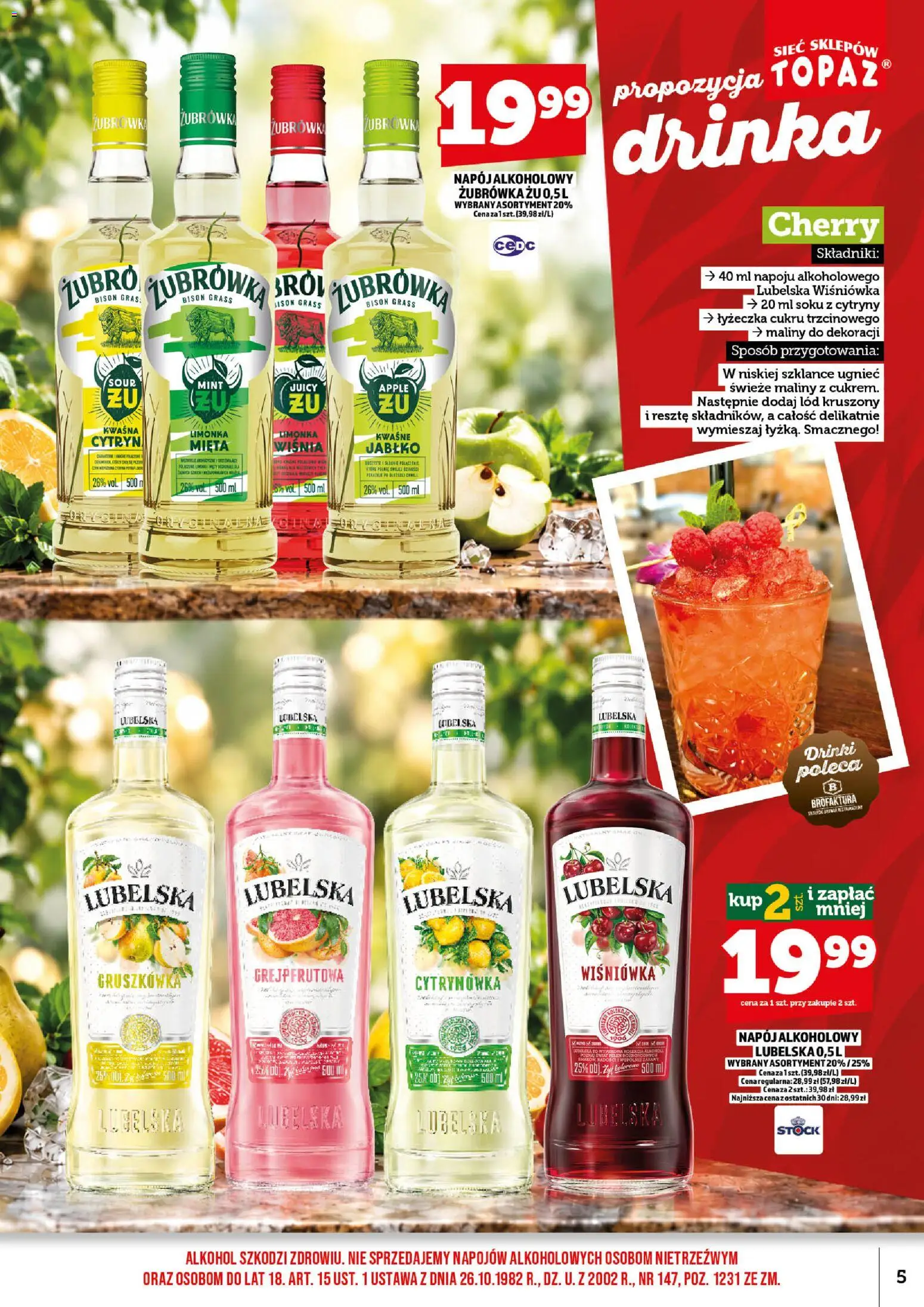 Topaz gazetka alkoholowa od 01.10.2026 | Strona: 7 | Produkty: Maliny, Gruszkówka, Lód, Mięta