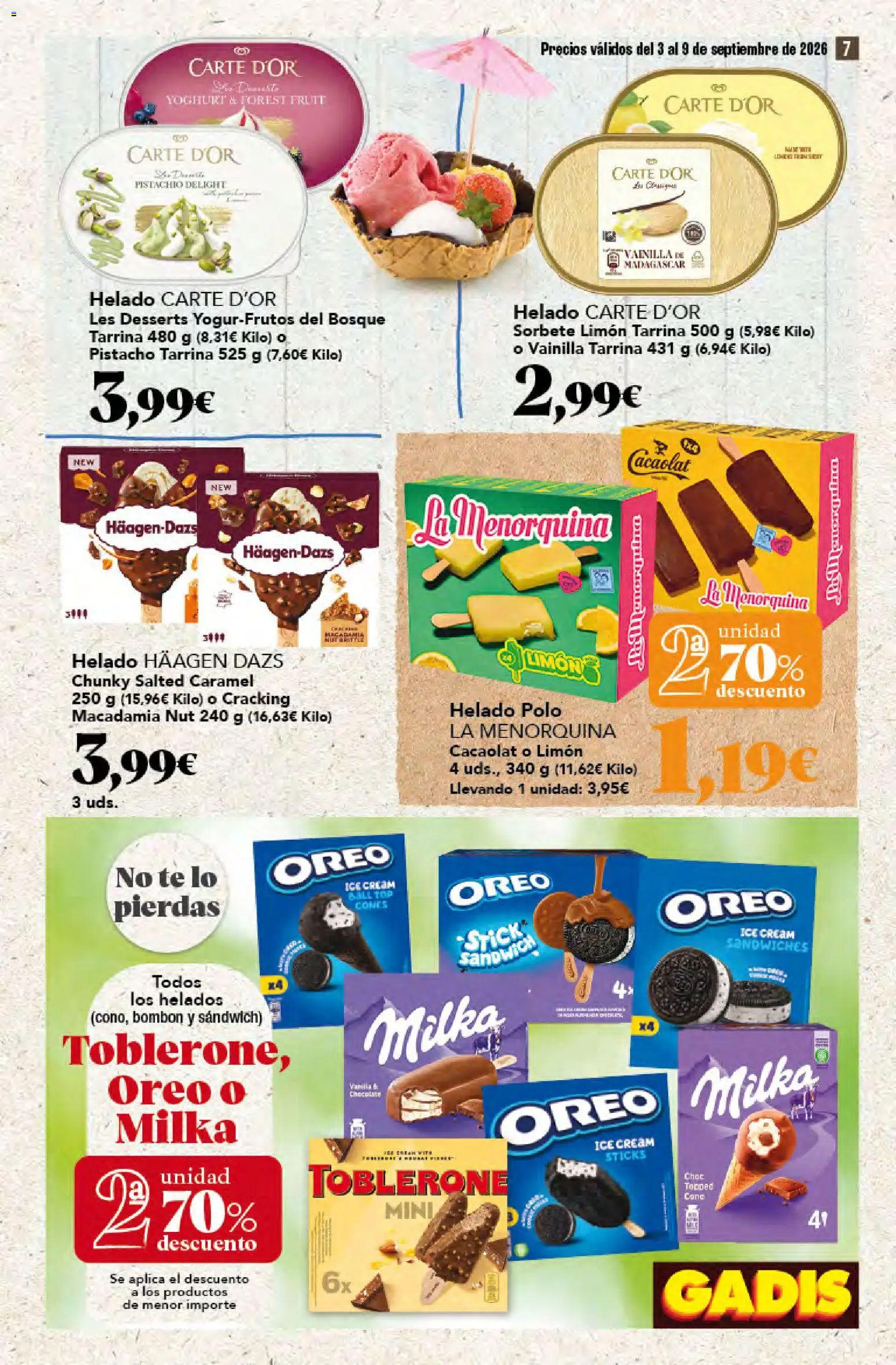 Gadis folleto │ válido desde el 03/09/2026 | Página: 7 | Productos: Oreo, Limón, Té, Vainilla