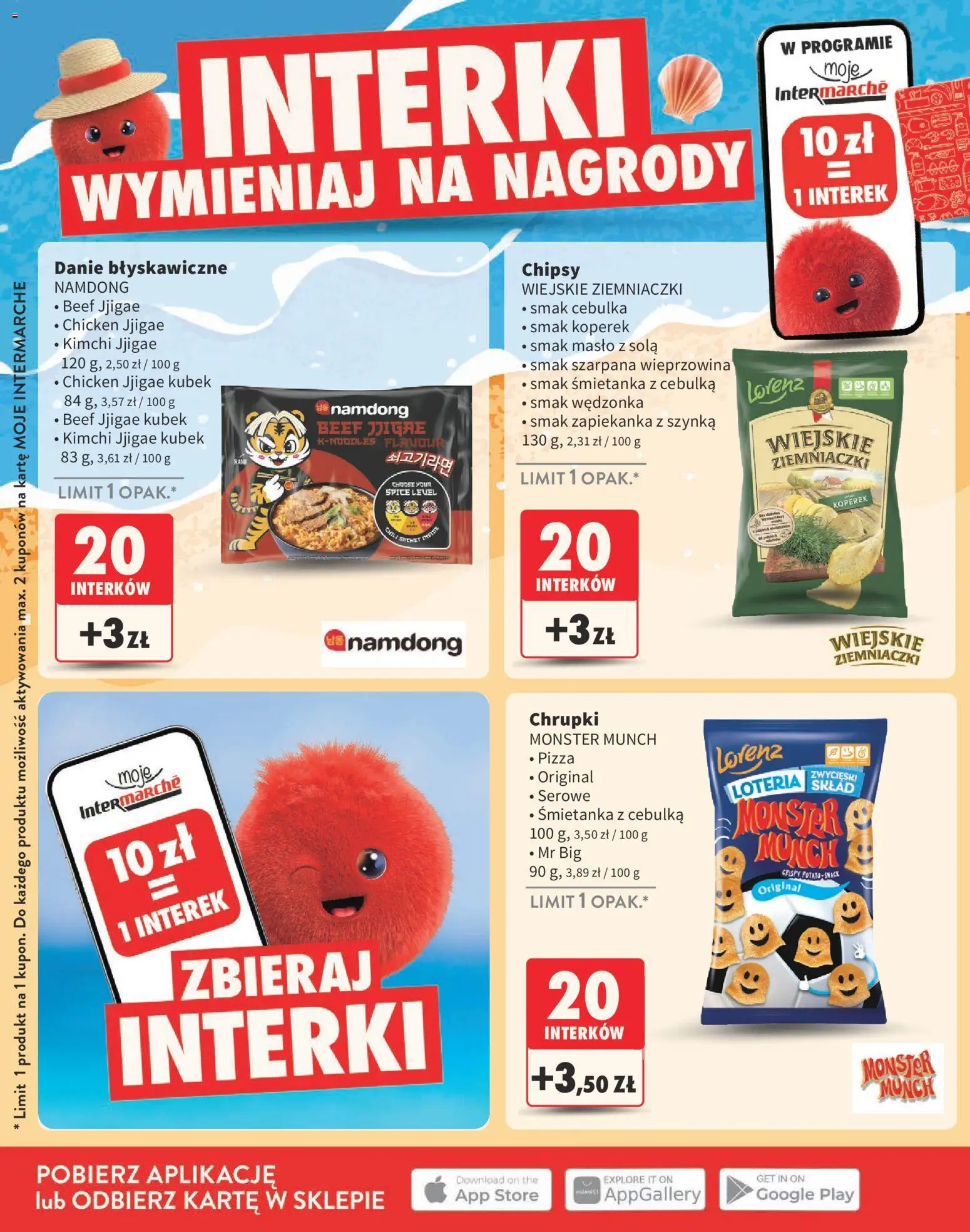Intermarche gazetka - Katalog nagród od 02.07.2026 | Strona: 10 | Produkty: Kimchi, Chipsy, Masło, Wieprzowina