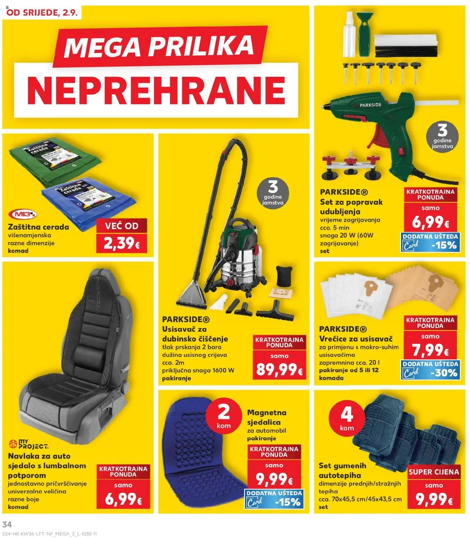 Kaufland katalog | vrijedi od 02.09.2026 | Stranica: 34 | Proizvodi: Usisavač, Parkside