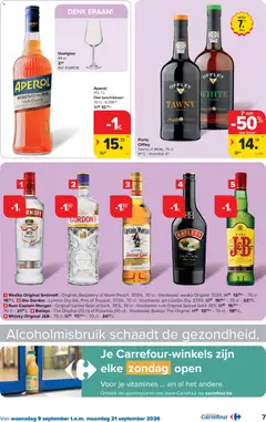Aperol, Aperitivo dal 1919 Ricetta Originale - Voorbeeld van een folder van Carrefour, geldig van 09/09/2026 | Pagina: 7 | Producten: Gin, Baileys, Aperol, Vodka