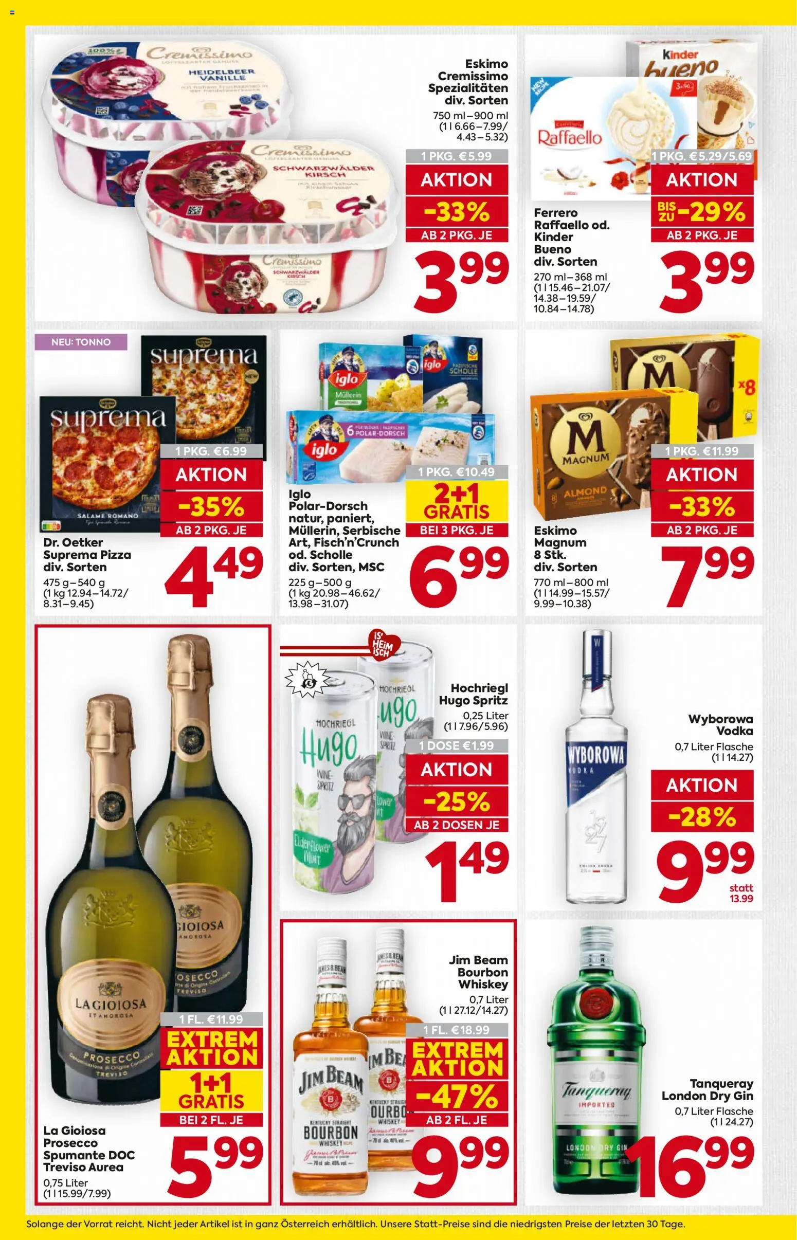 Billa AT akciós ujság - amely érvényes a következő dátumtól: 2026.08.27. | Oldal: 16 | Termékek: Whiskey, Jim Beam, Kinder, Vodka