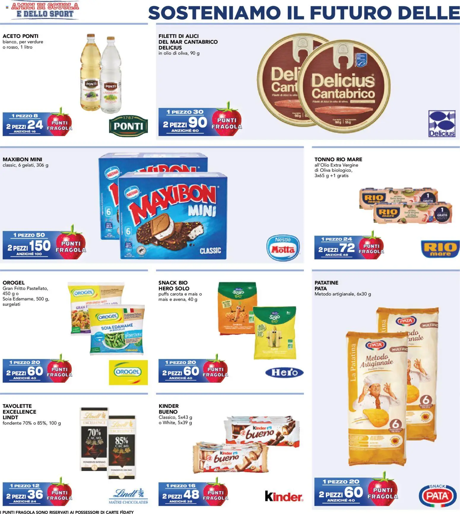 Volantino Esselunga S del 24/09/2026 | Pagina: 8 | Prodotti: Lindt, Tonno, Aceto, Mais