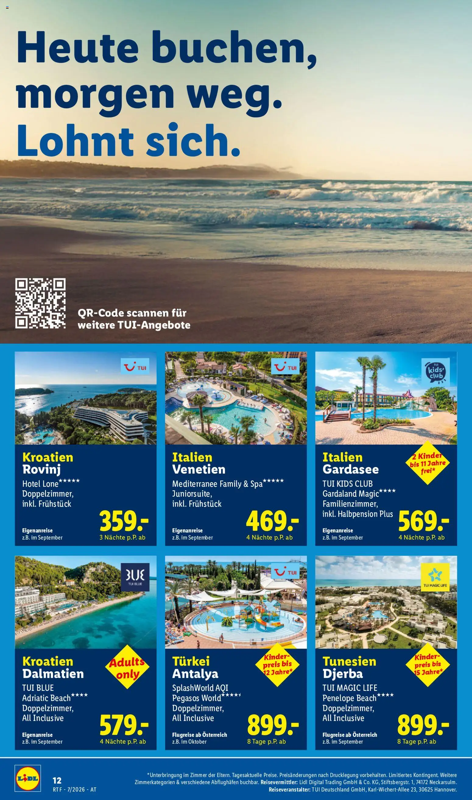Lidl Juli/August Reise - Highlights gültig ab 15.07.2026 | Seite: 12