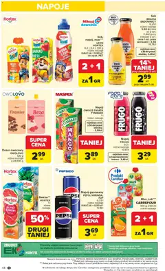 Pogląd oferty "Carrefour gazetka" - ważna od 25.05.2026 | Strona: 46 | Produkty: Pigwa, Napoje, Tiramisu, Owoce