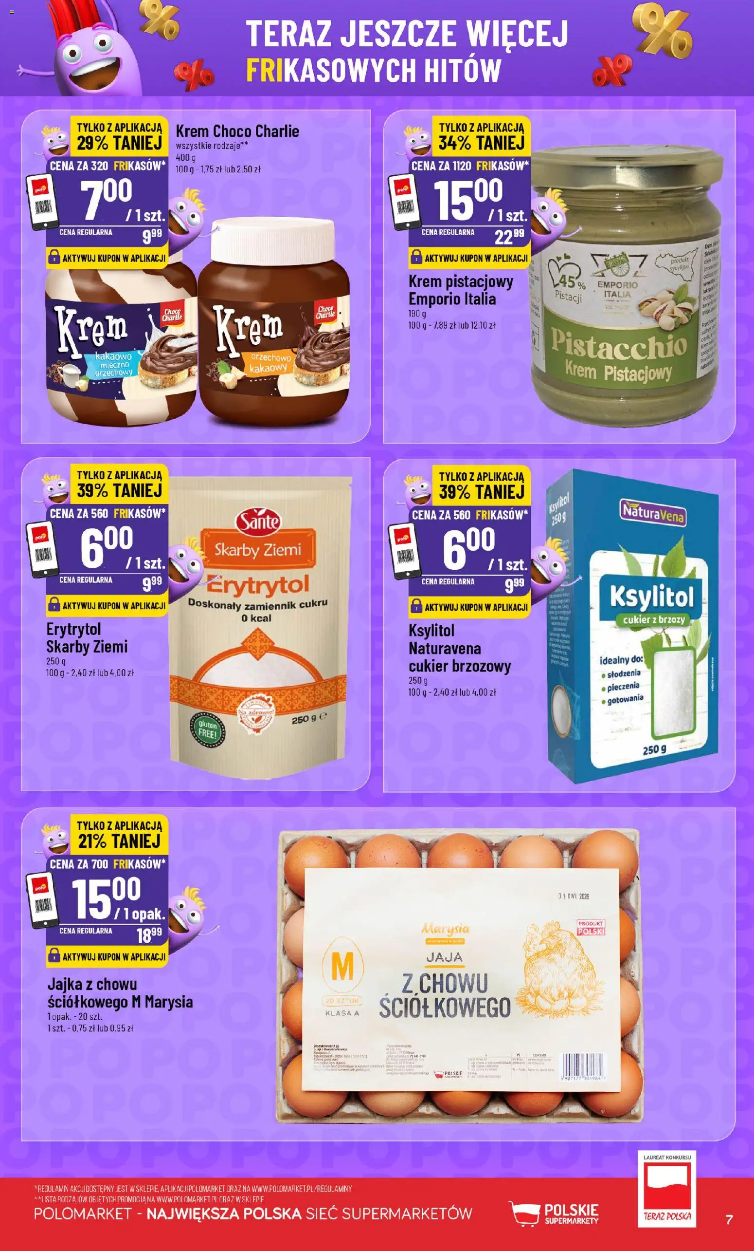 POLOmarket gazetka - Frikasowe Hity od 07.10.2026 | Strona: 7 | Produkty: Ksylitol, Cukier brzozowy, Jaja, Cukier