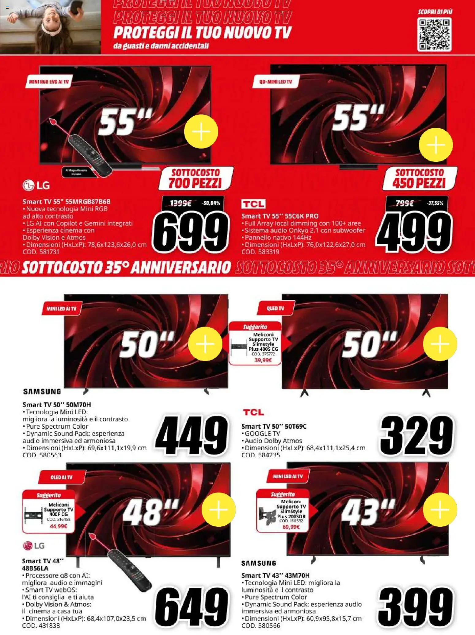 Volantino Media World del 06/10/2026 | Pagina: 24 | Prodotti: smart TV, TV, Audio, Samsung