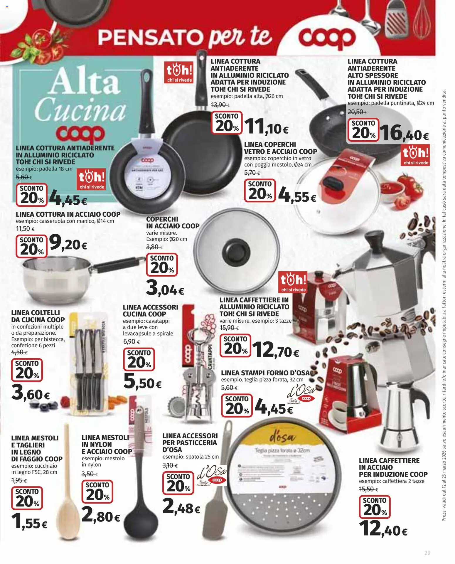 Volantino Ipercoop del 12.03.2026 | Pagina: 29 | Prodotti: Caffettiera, Padella, Forno, Casseruola