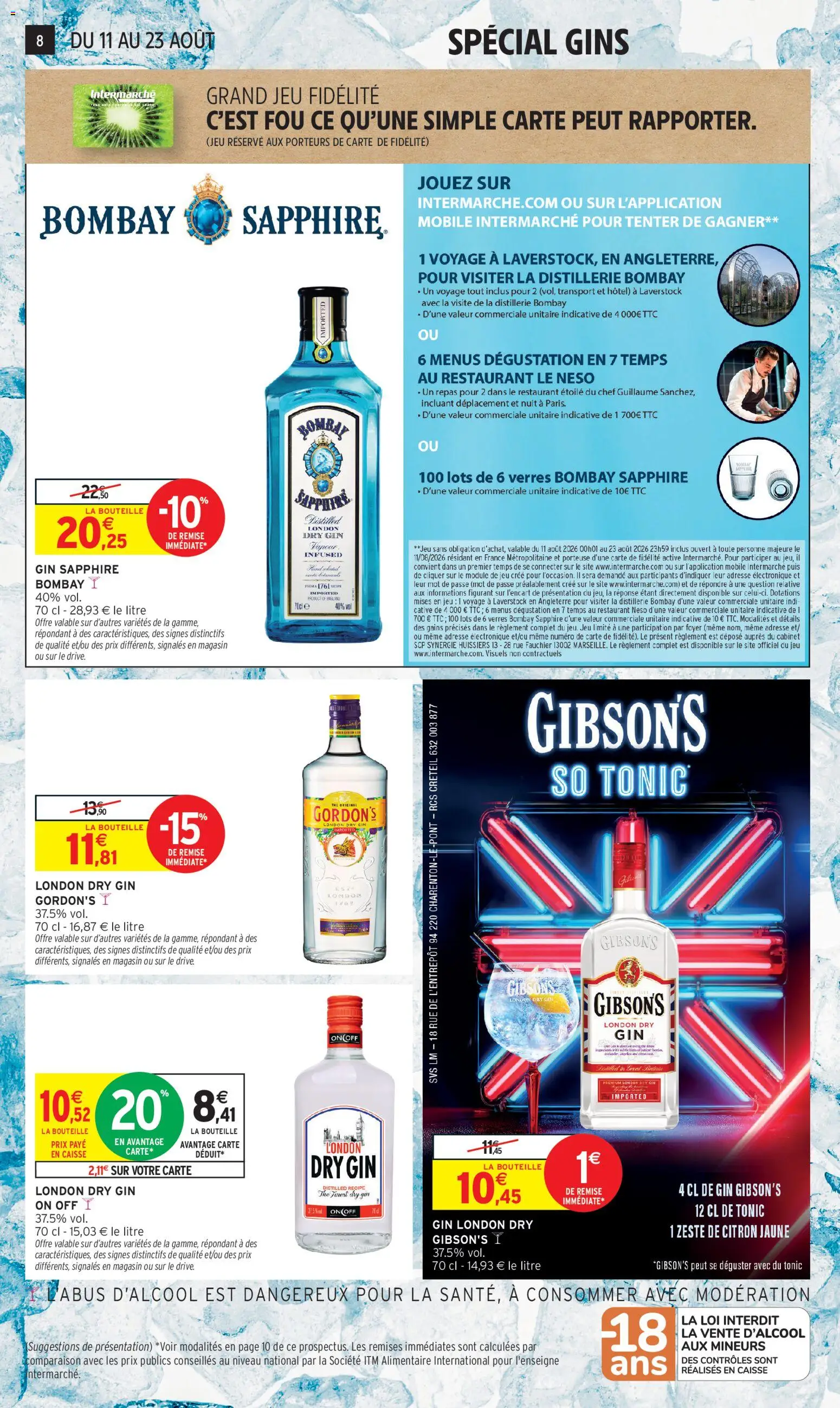 {H1} | Page: 8 | Produits: Citron, Thé, Gin