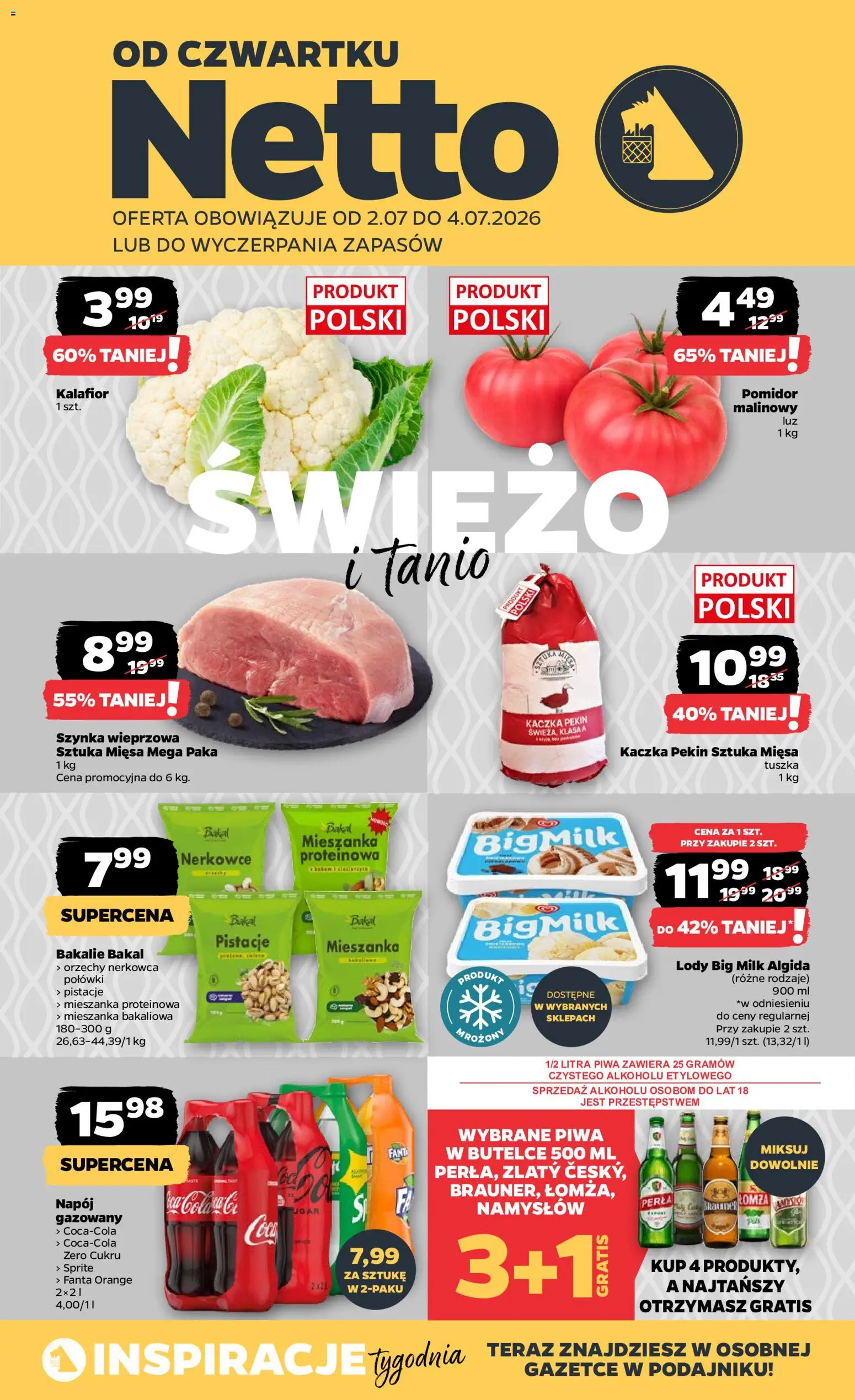 Netto gazetka od czwartku spożywcza od 02.07.2026 | Strona: 1
