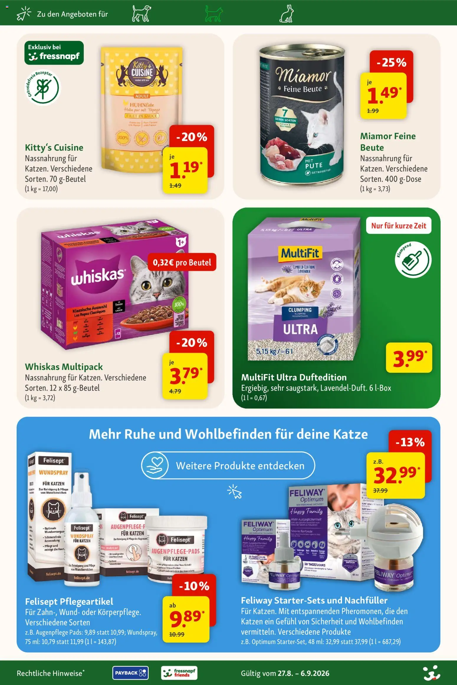 Fressnapf Prospekt – gültig ab 27.08.2026 | Seite: 14 | Produkte: Pute, Fleisch, Whiskas