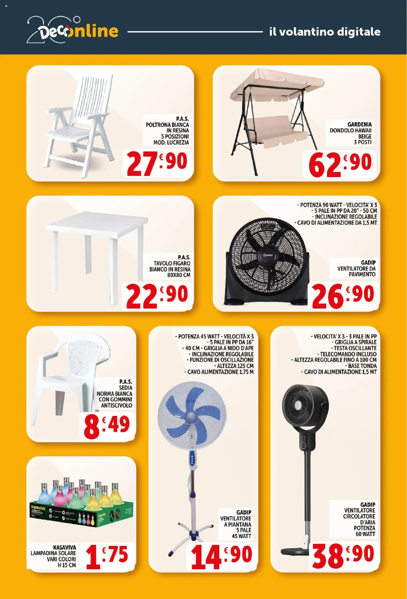 Volantino Decò del 20.05.2026 | Pagina: 39 | Prodotti: Pavimento, Cavo, Griglia, Sedia